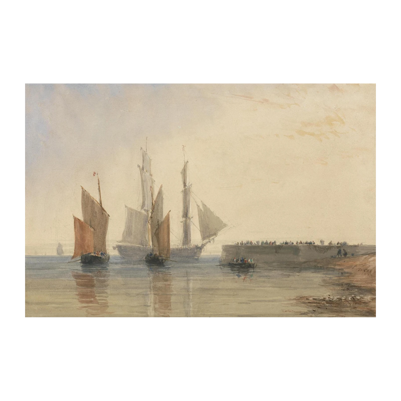 Maritime Vessels at Harbor Wall Art