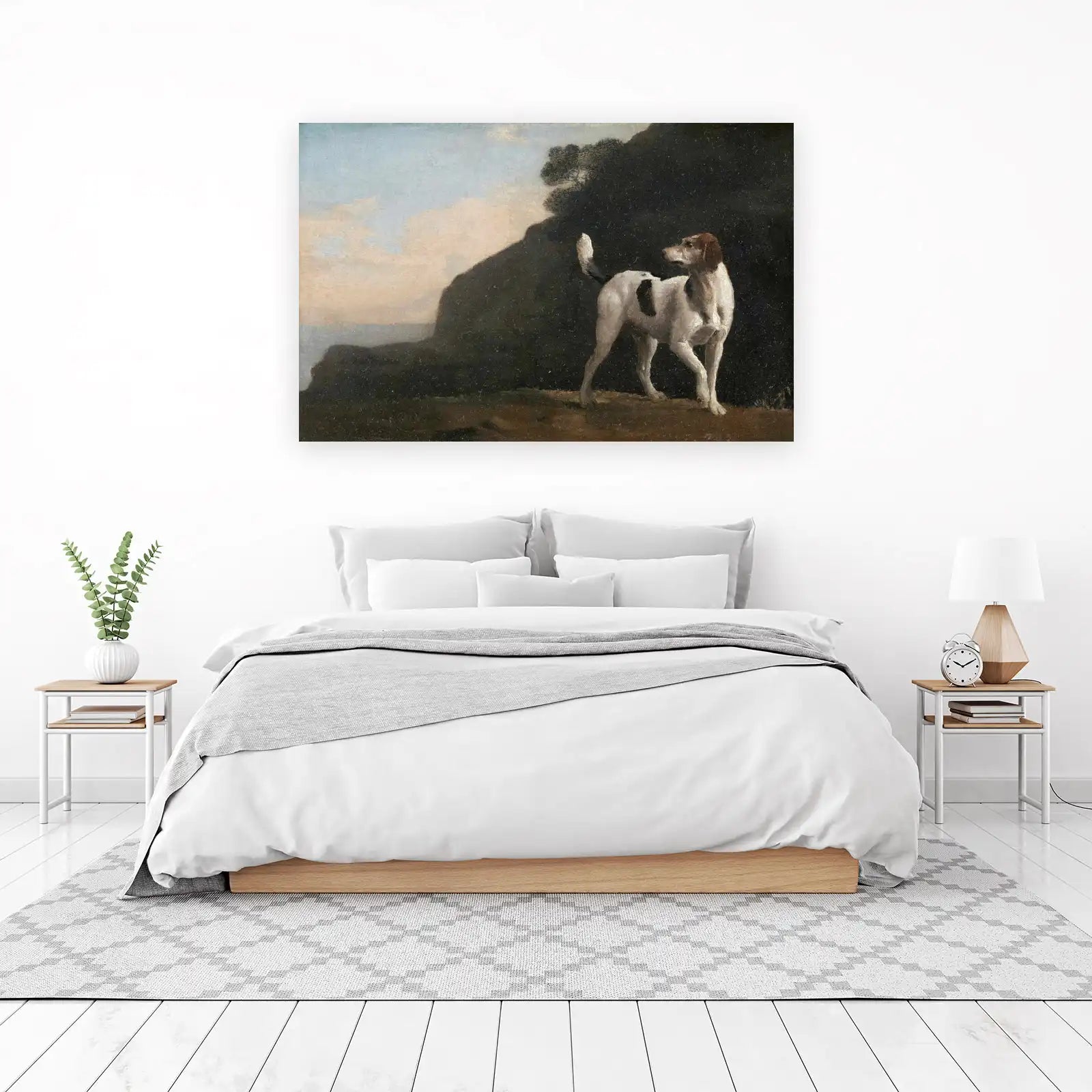 Loyal Hound by the Sea Wall Art