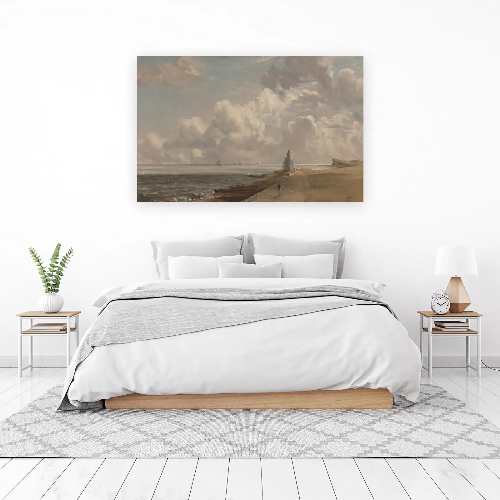 Coastal Beacon Seascape Romanticism Wall Art