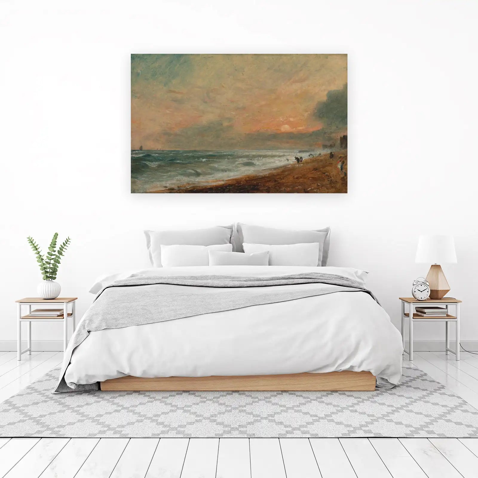 Seascape Sunset Beach Scene Wall Art