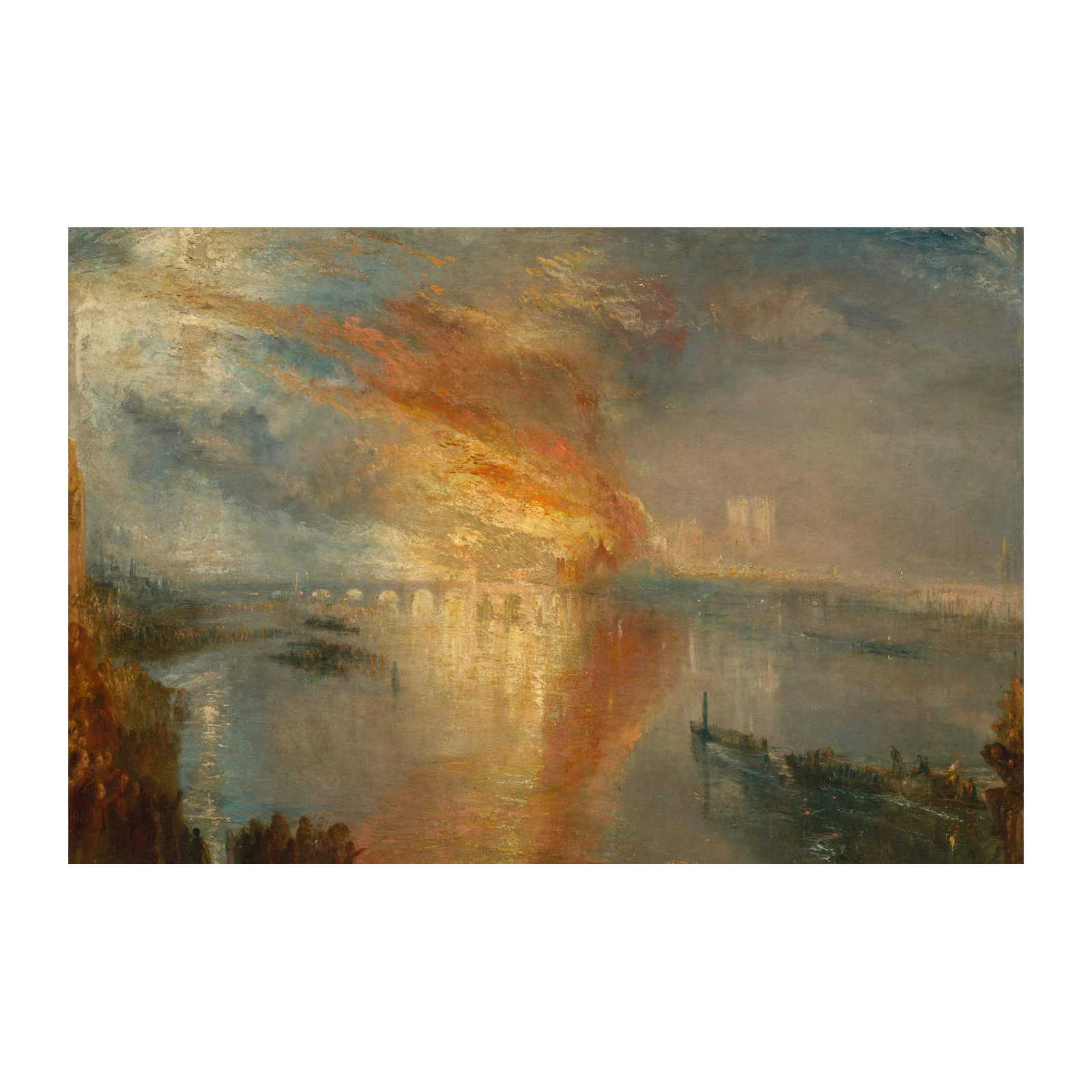 Dramatic Fire on Thames Wall Art
