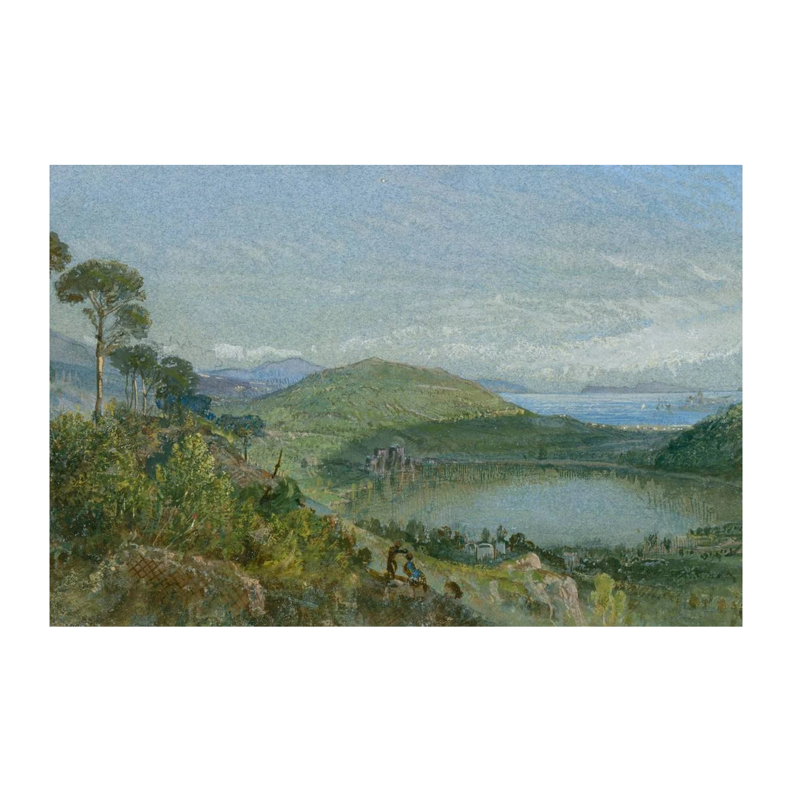 Tranquil Italian Lake Landscape Wall Art