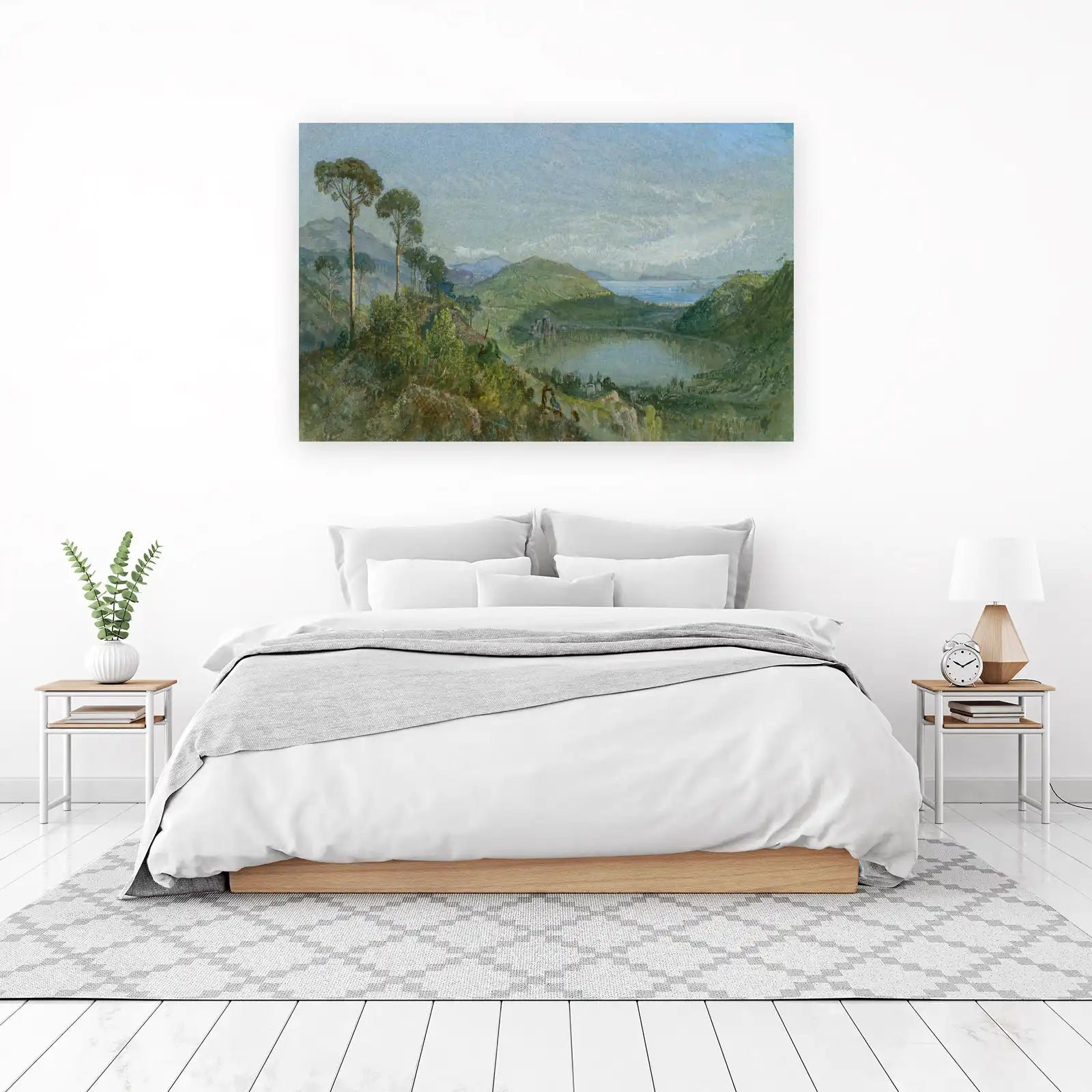 Tranquil Italian Lake Landscape Wall Art