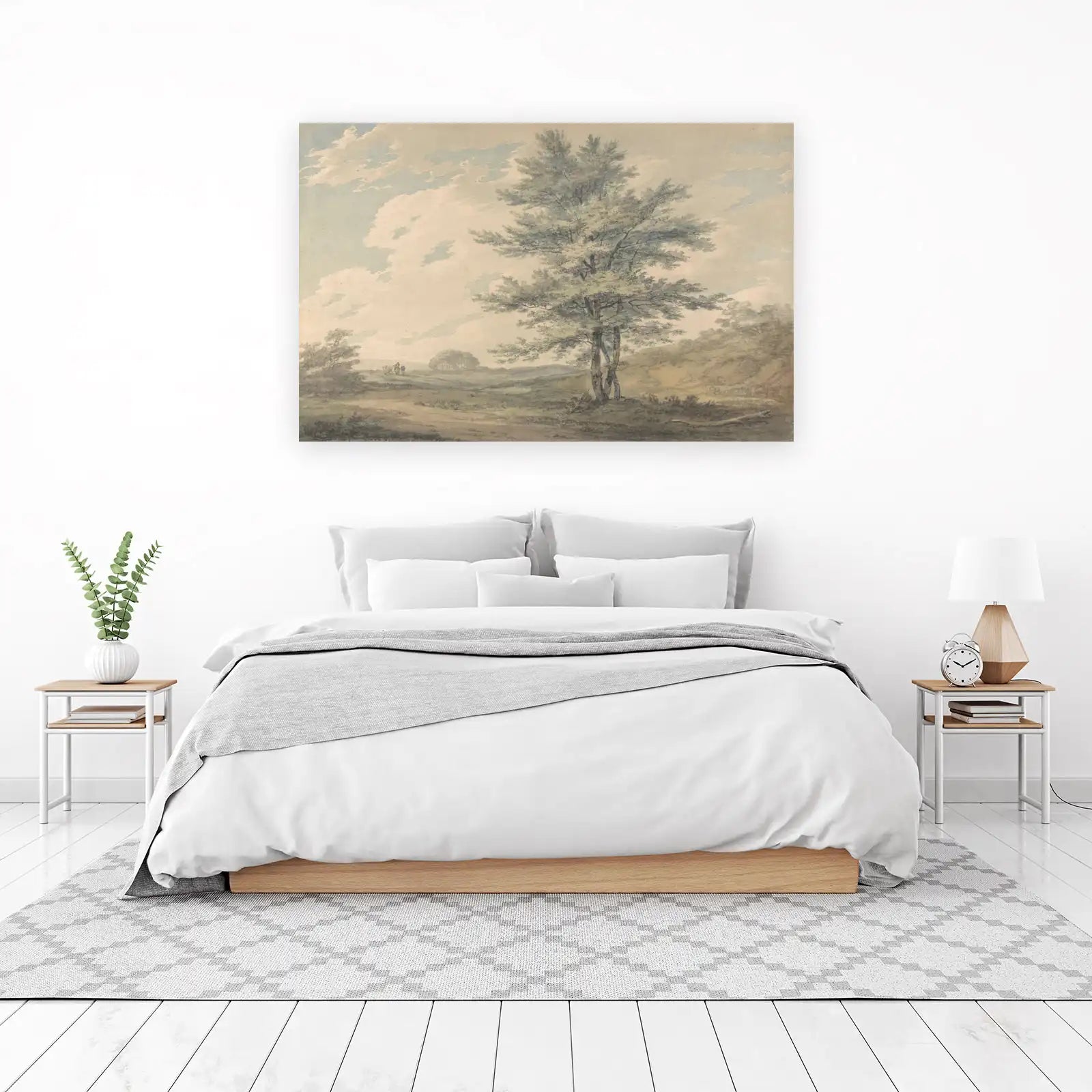 Serene Woodland Landscape Tree Wall Art