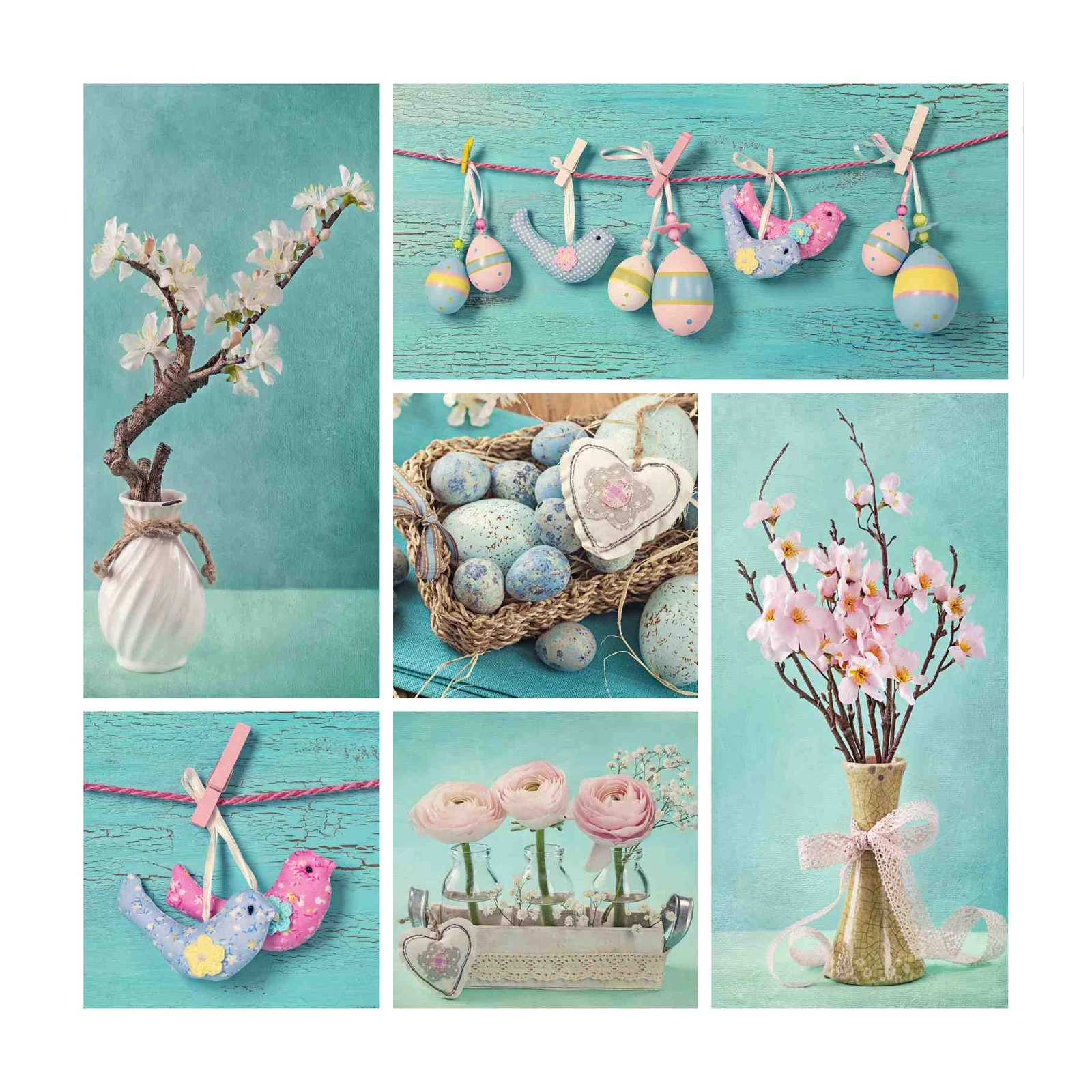 Easter Spring Blossom & Eggs Wall Art