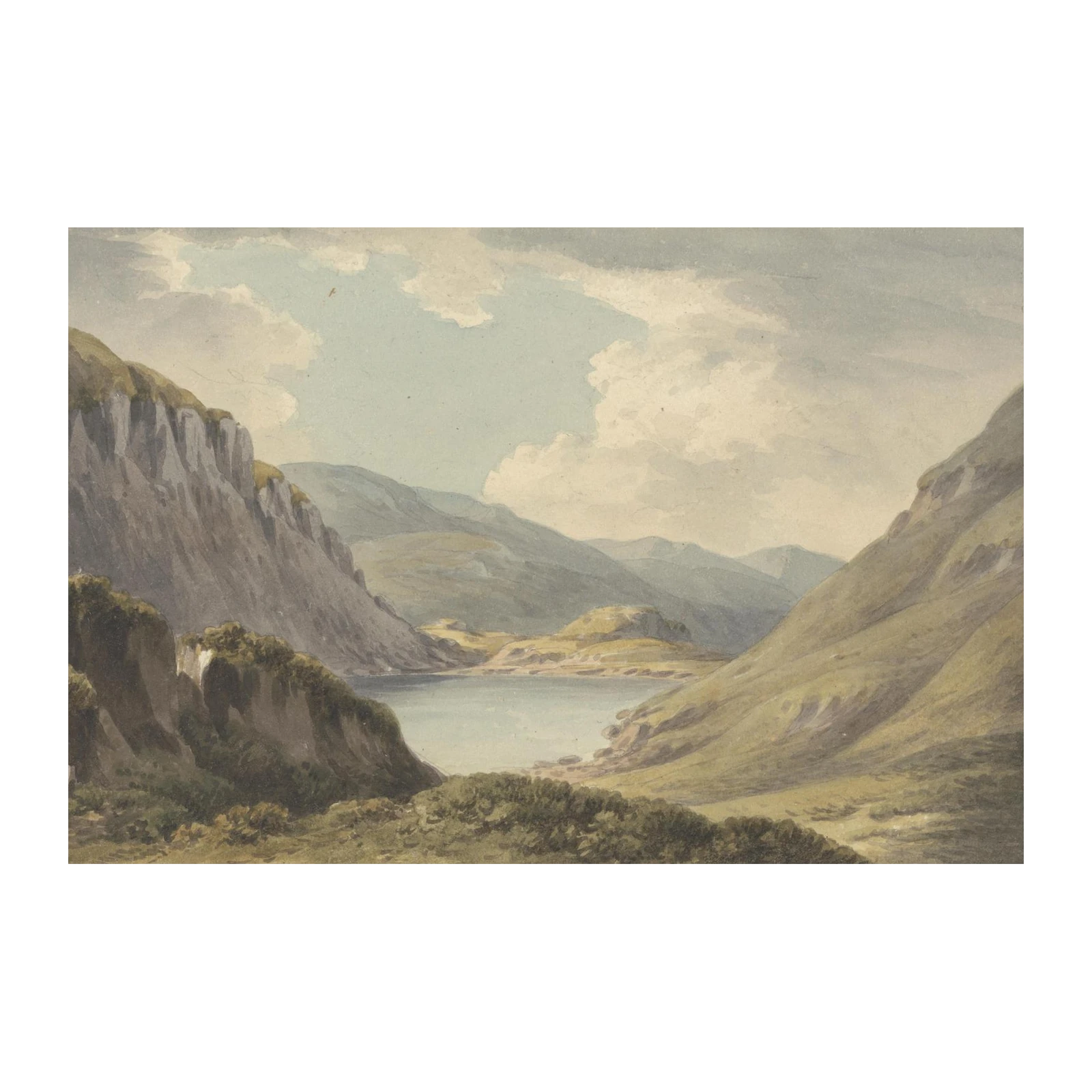 Serene Lake Landscape Art Wall Art