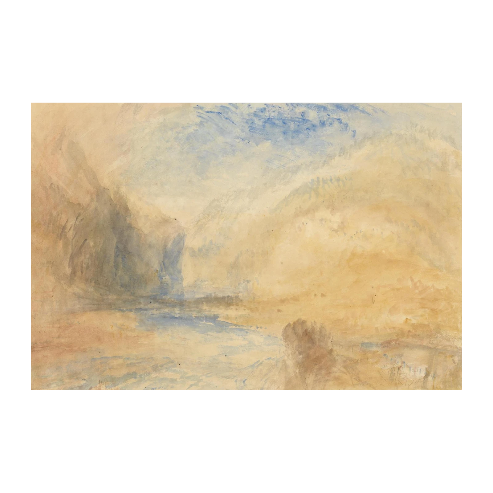 Atmospheric Landscape Watercolor Wall Art