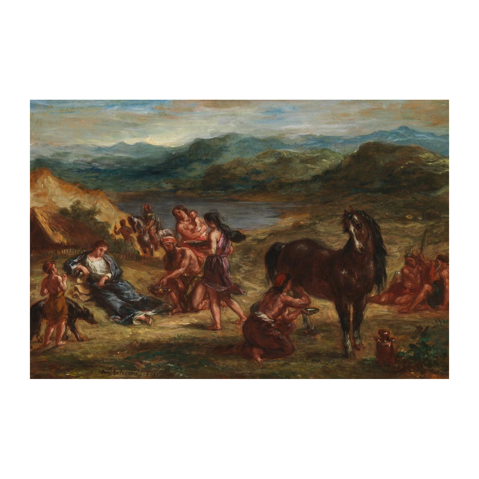 Ancient Journey Horse Scene Wall Art