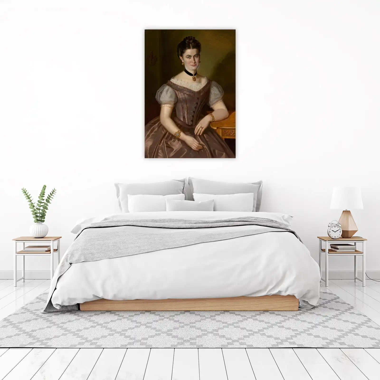 Elegant Lady Portrait Victorian Dress Wall Art