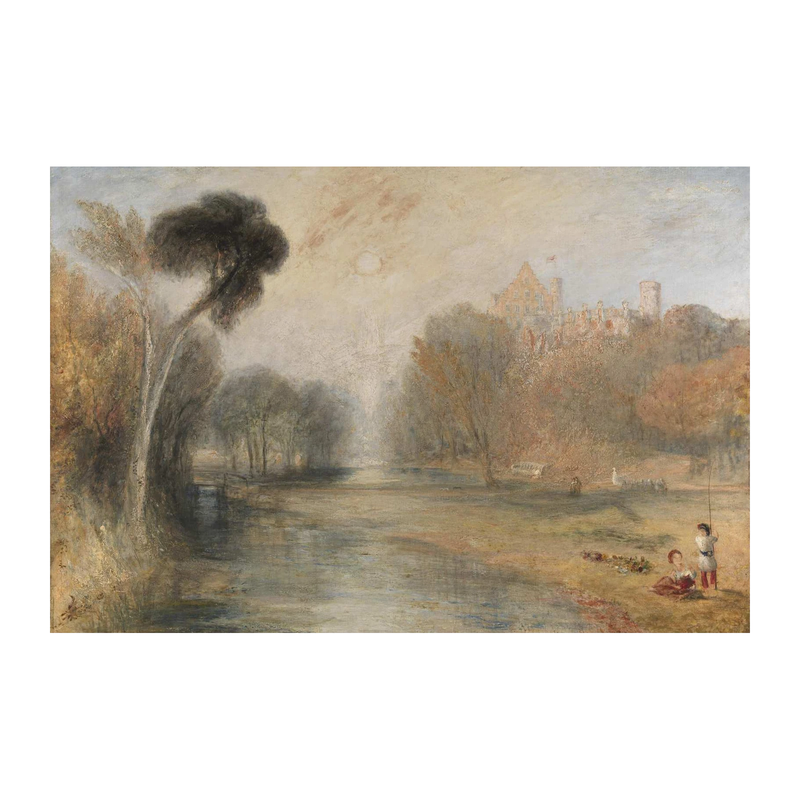 Turner Riverside Castle Landscape Wall Art