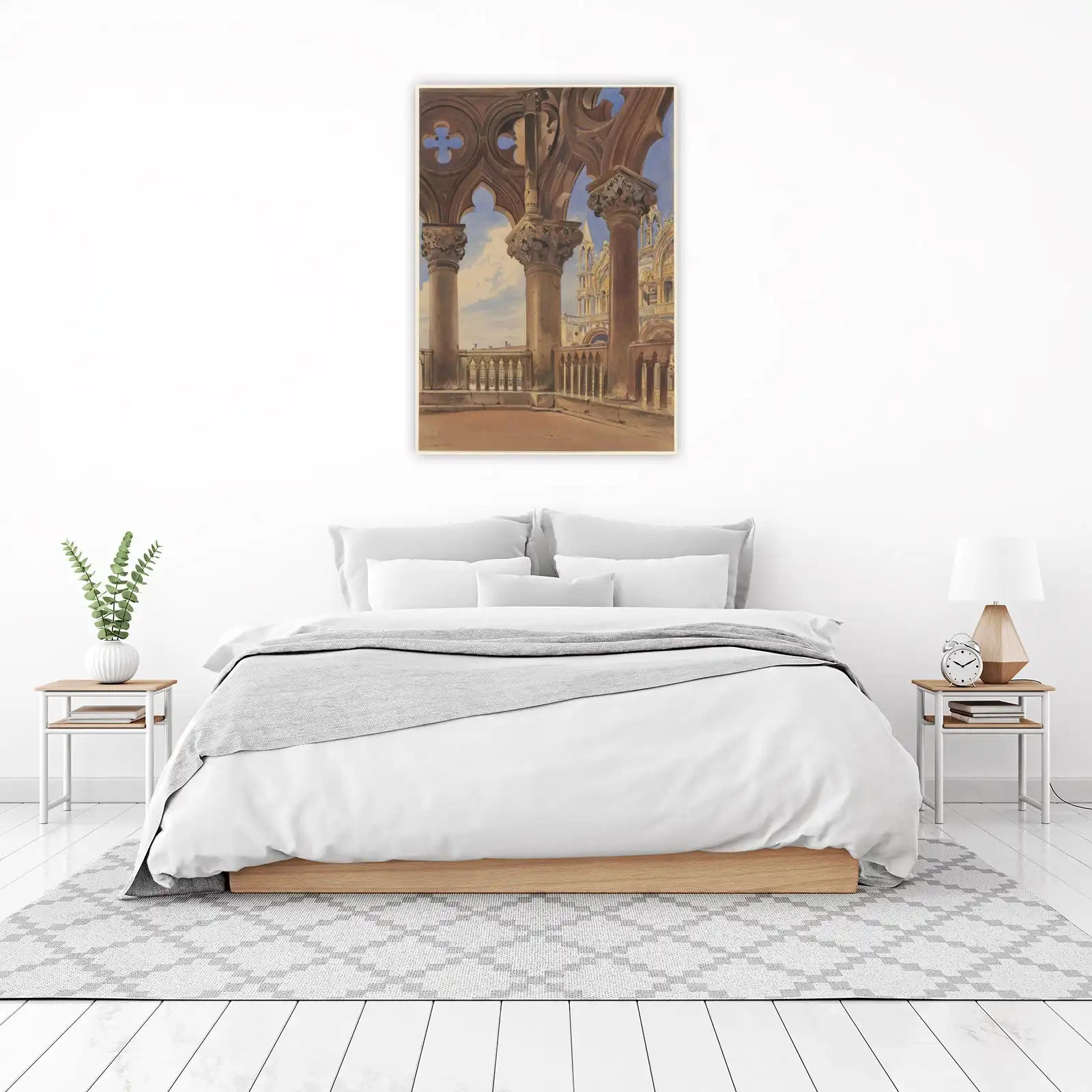 Venetian Gothic Archway Watercolor Wall Art