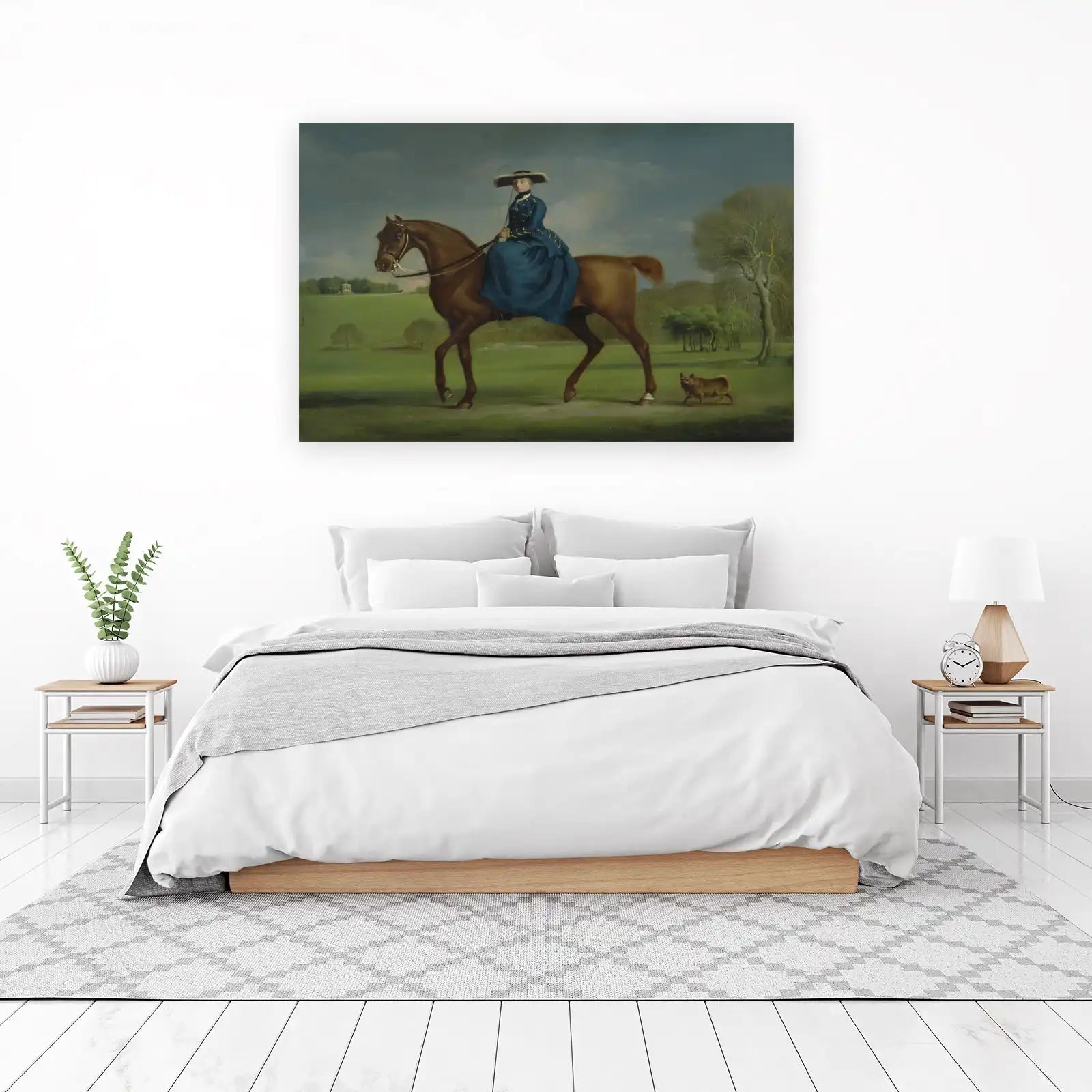 Elegant Lady on Horseback Classic Art Wall Art