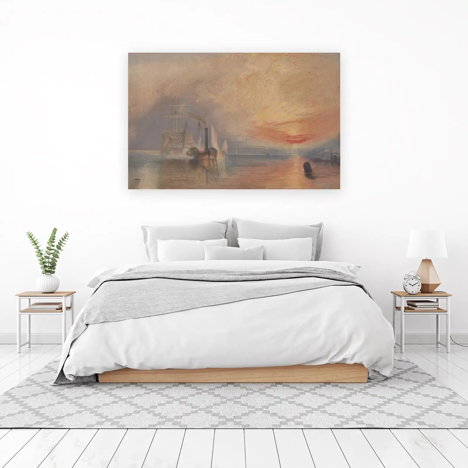 Seascape Steamship Sunset Wall Art