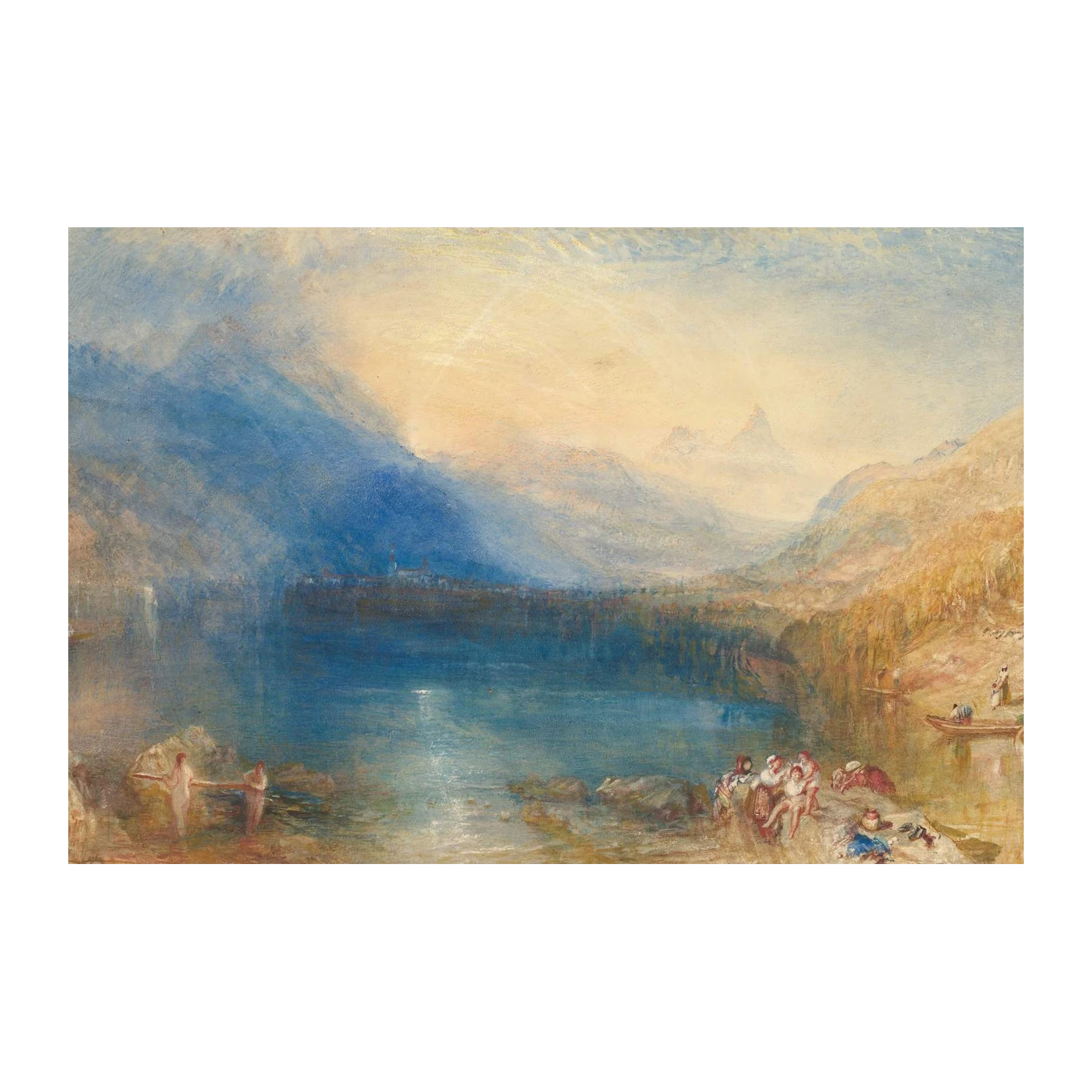 Serene Alpine Lake Landscape Wall Art