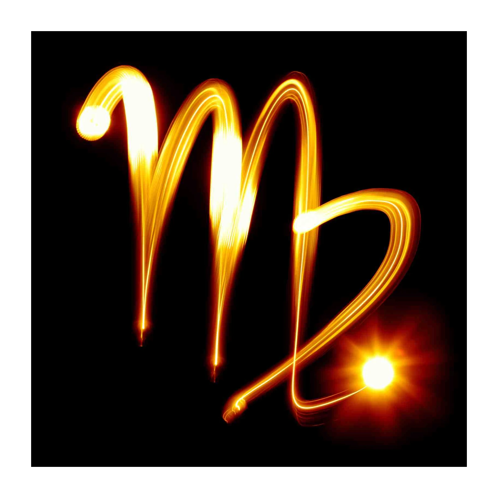 Virgo Zodiac Light Painting Wall Art