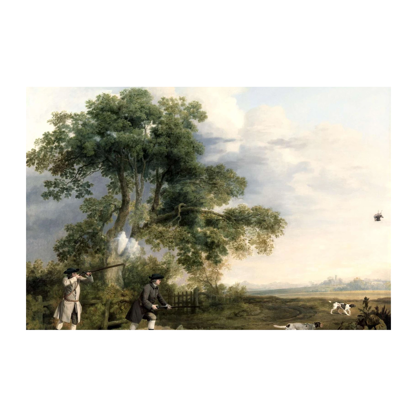 Vintage Shooting Scene Countryside Wall Art