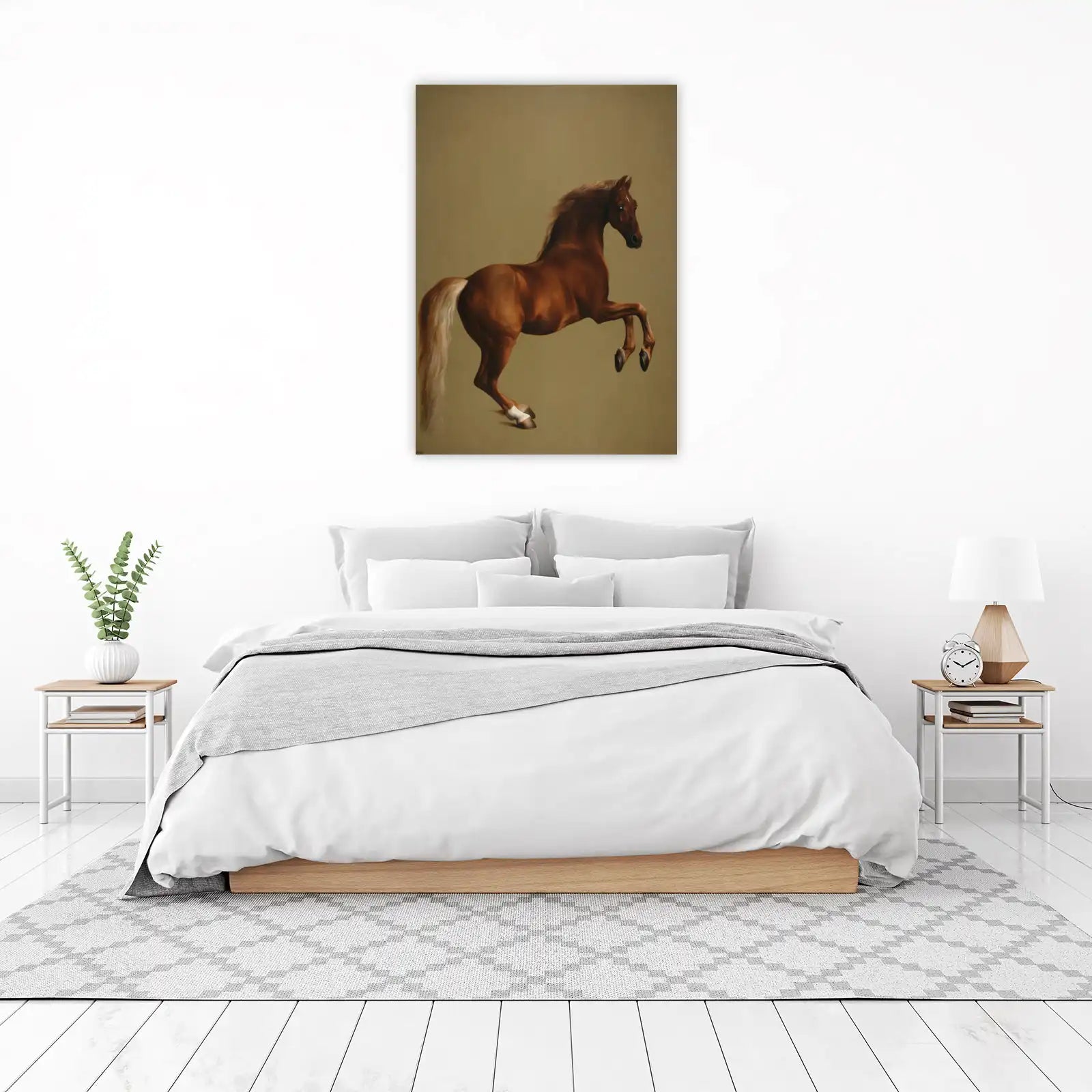 Majestic Chestnut Horse Rearing Wall Art