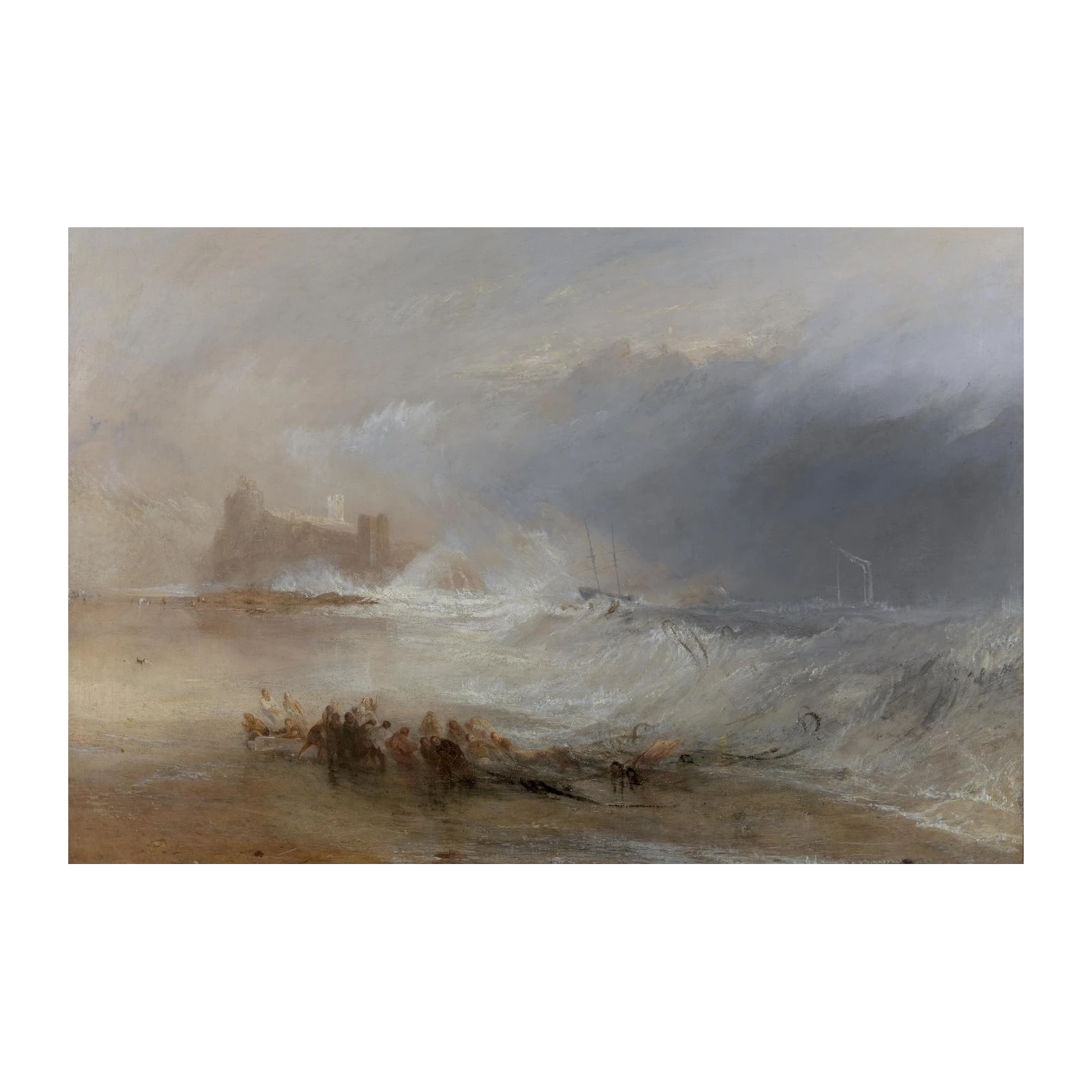 Stormy Seas & Castle Landscape Wall Art