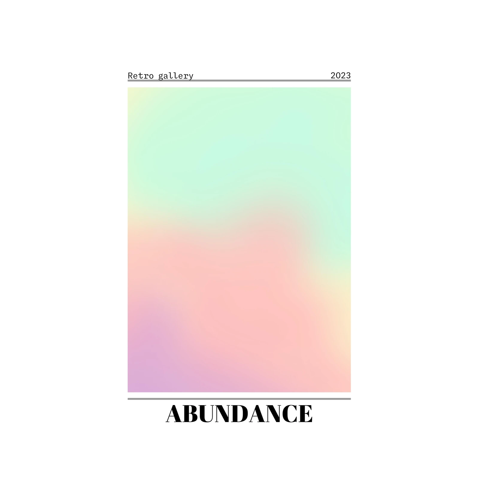 Abstract Gradient Pastel Abundance Wall Art