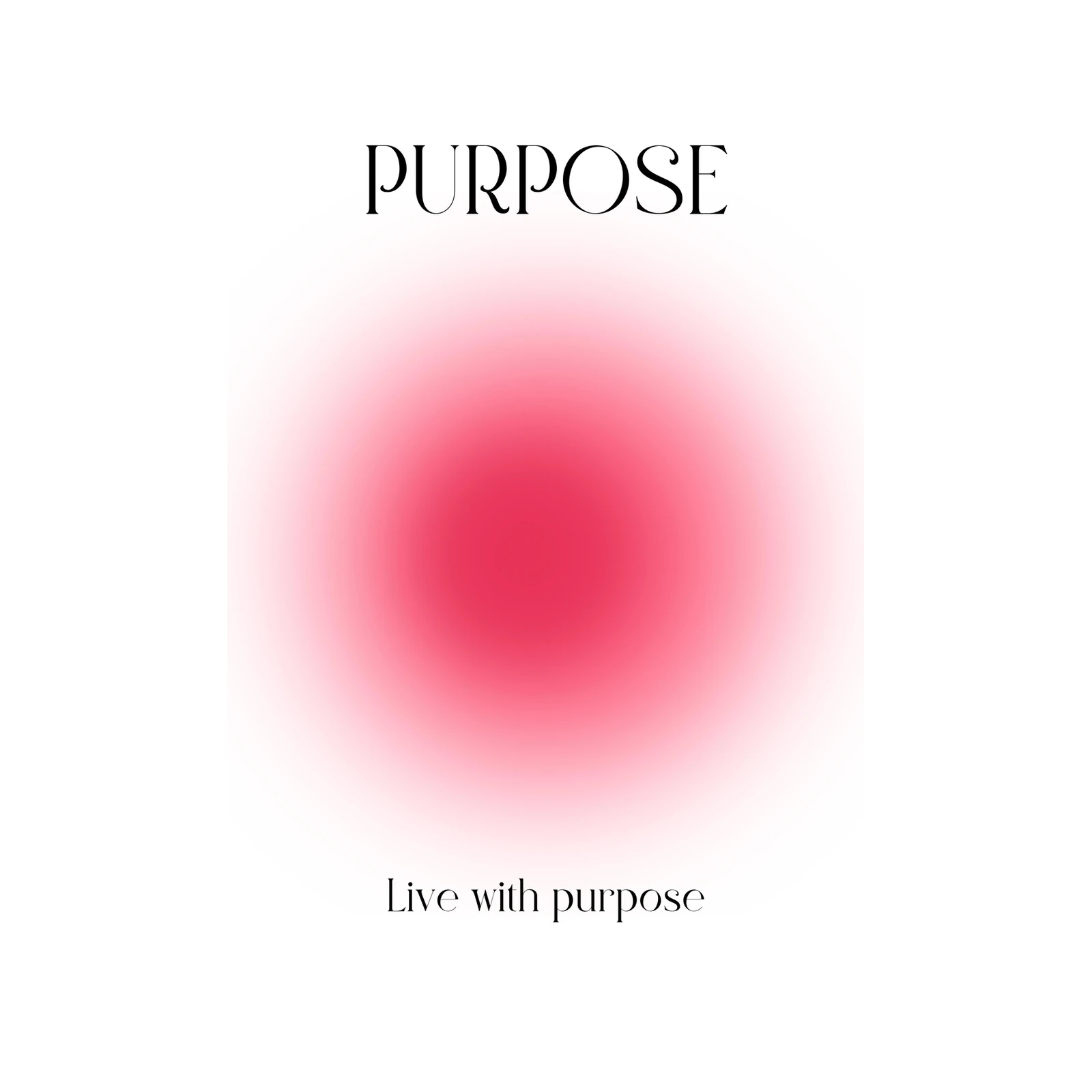 Inspirational "Purpose" Aura Wall Art