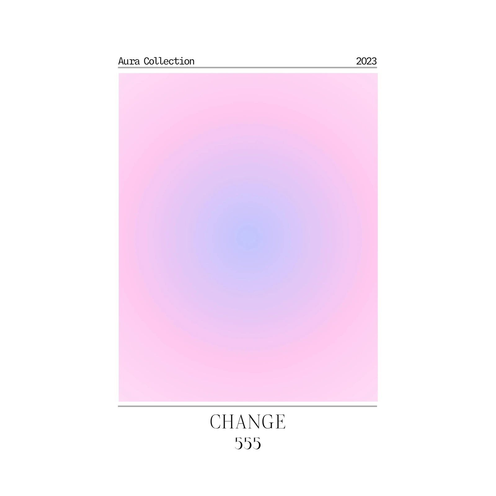 Soft Aura Gradient "Change" Wall Art