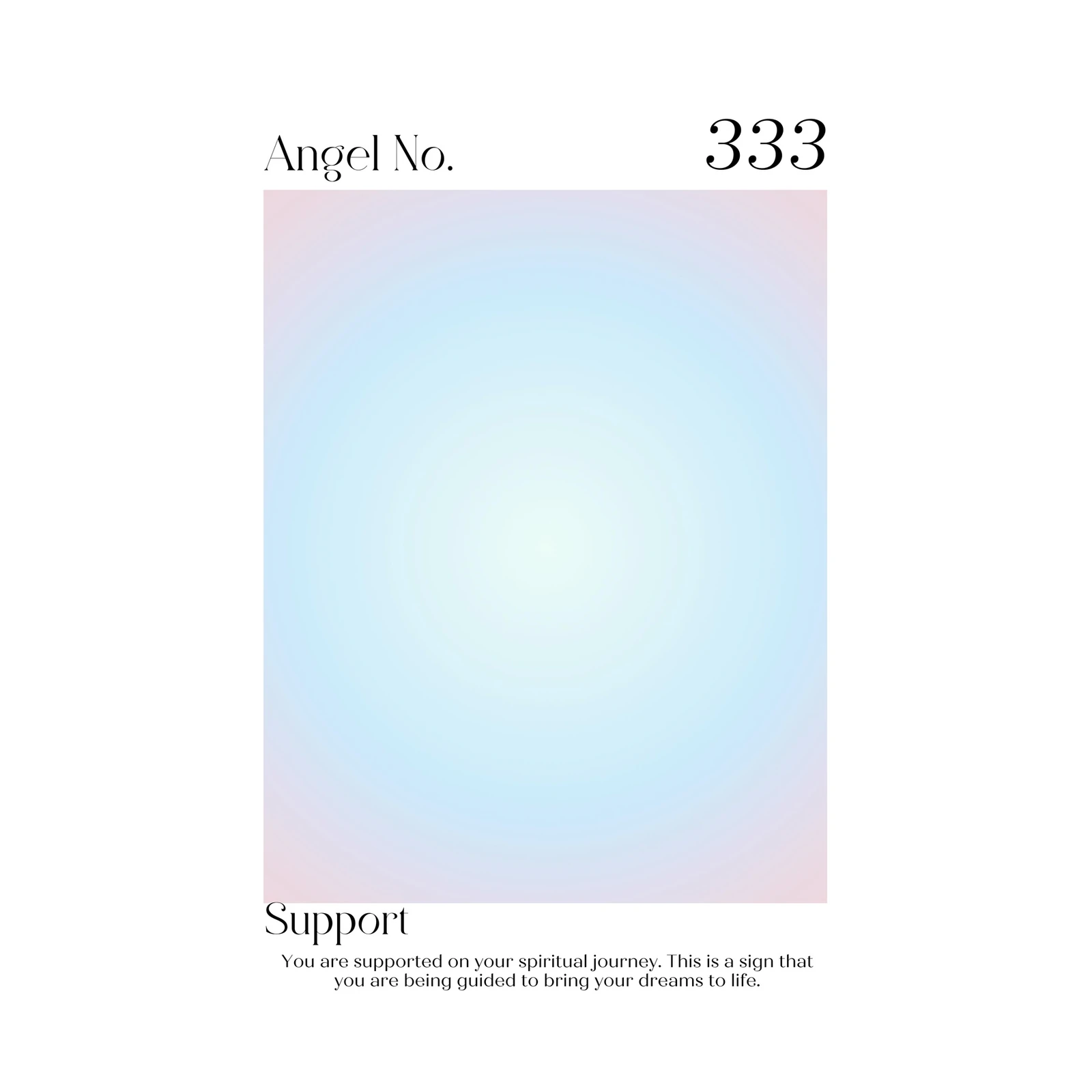 Angel 333 Support Aura Gradient Wall Art