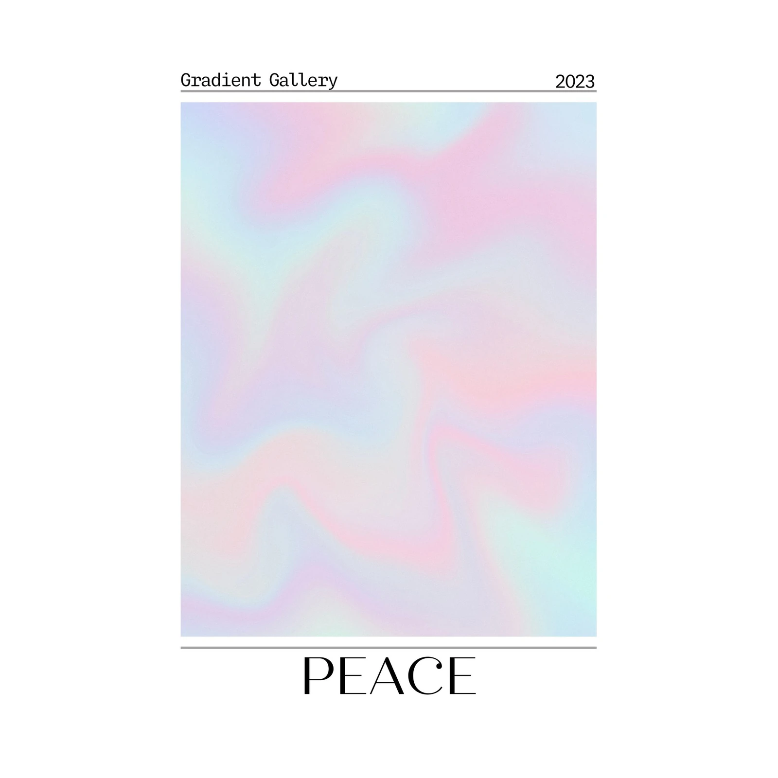Serene Gradient Peace Abstract Wall Art