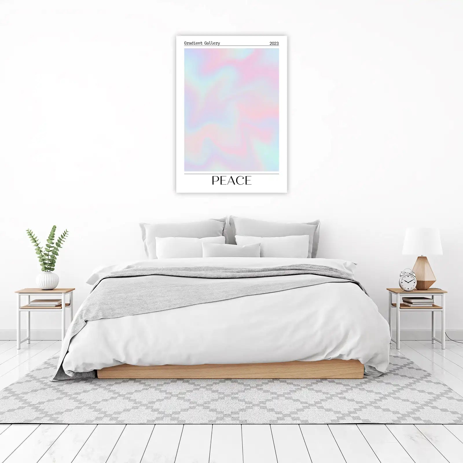 Serene Gradient Peace Abstract Wall Art