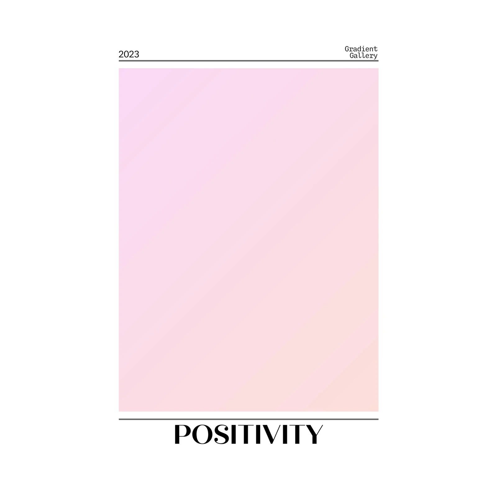 Soft Pink Positivity Gradient Wall Art