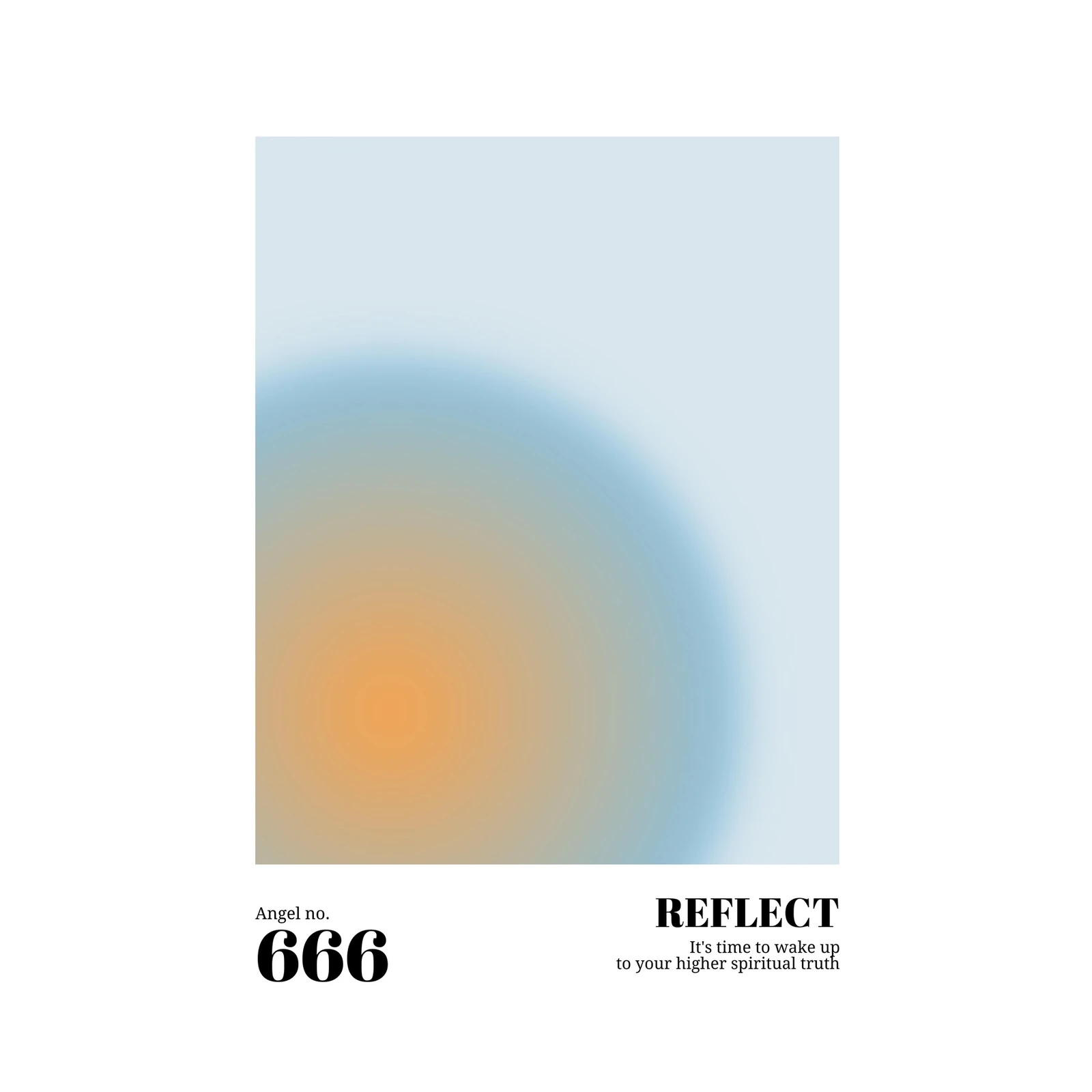 Angel Number 666 Reflect Aura Wall Art