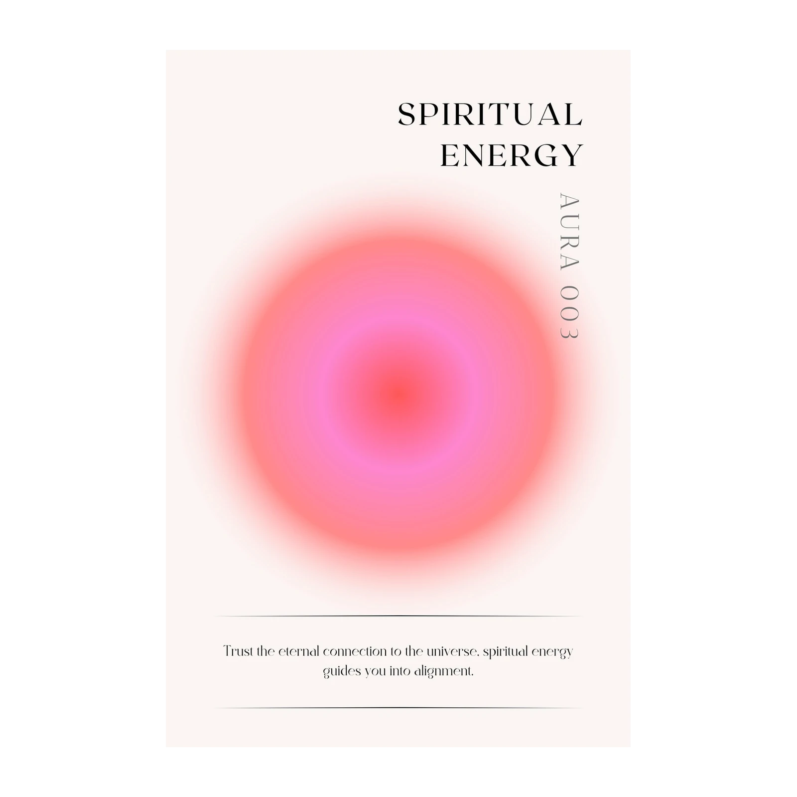 Spiritual Energy Aura Pink Gradient Wall Art