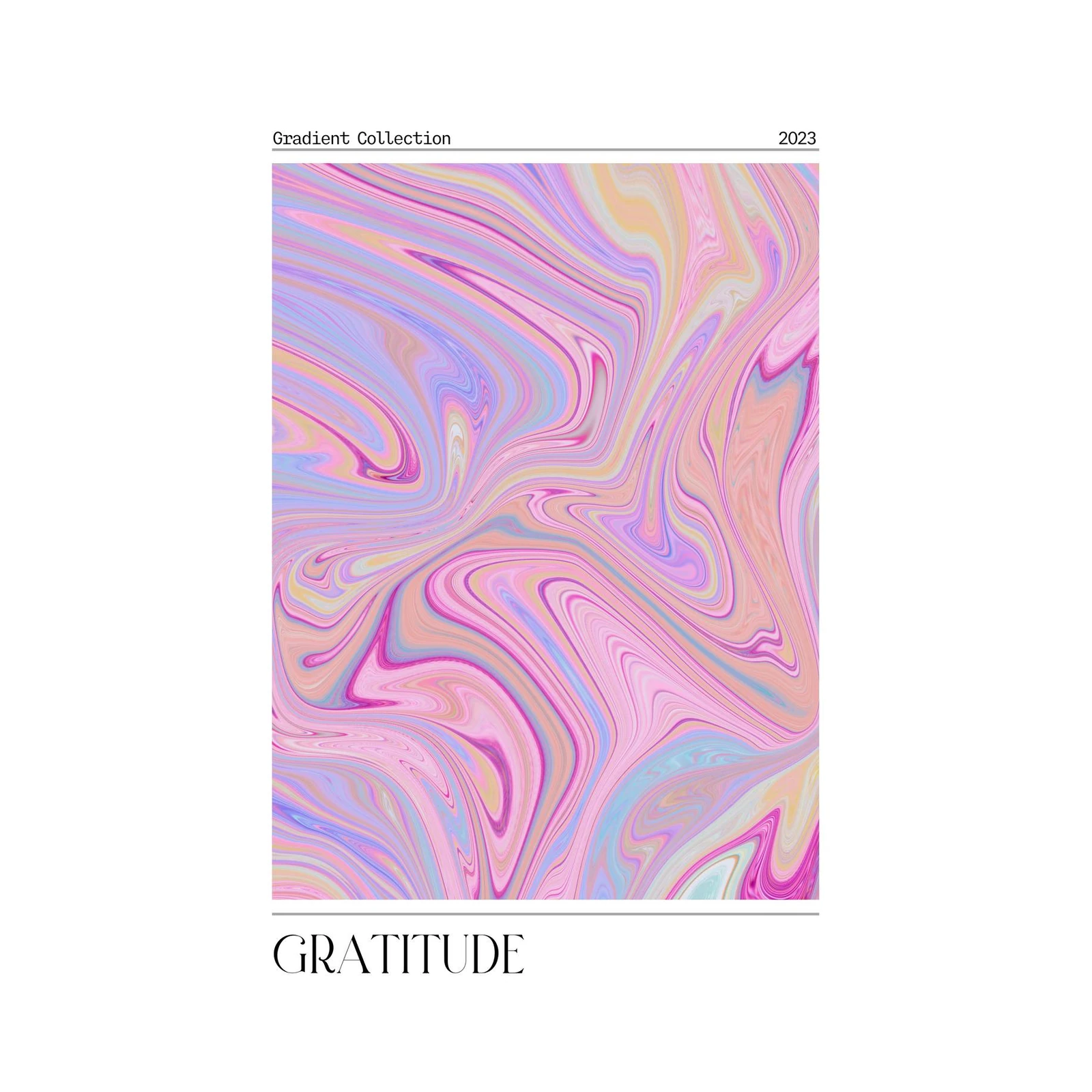 Soft Pastel Swirl Gratitude Wall Art