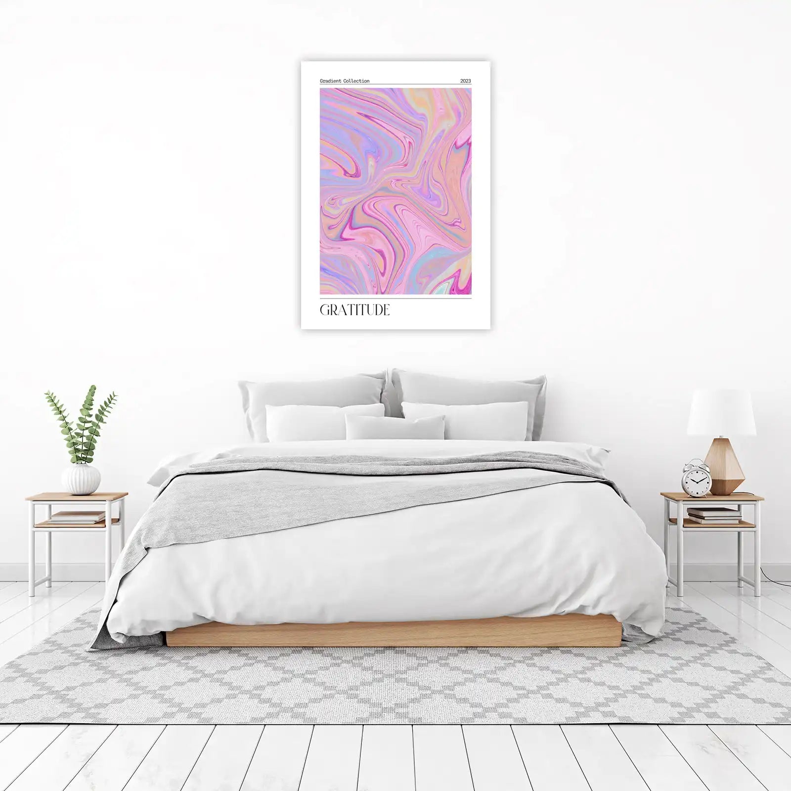 Soft Pastel Swirl Gratitude Wall Art