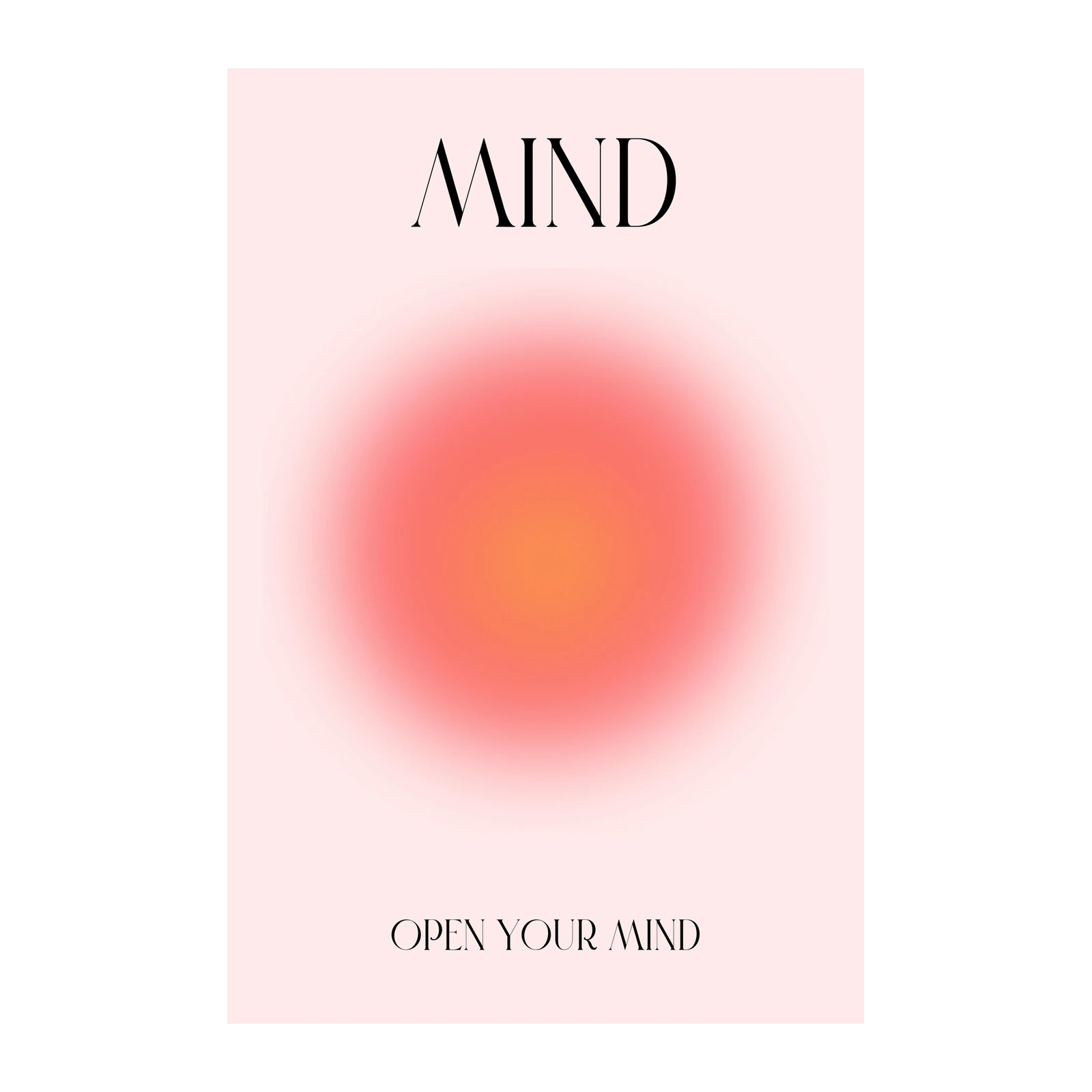 Inspirational Aura Gradient "MIND" Wall Art