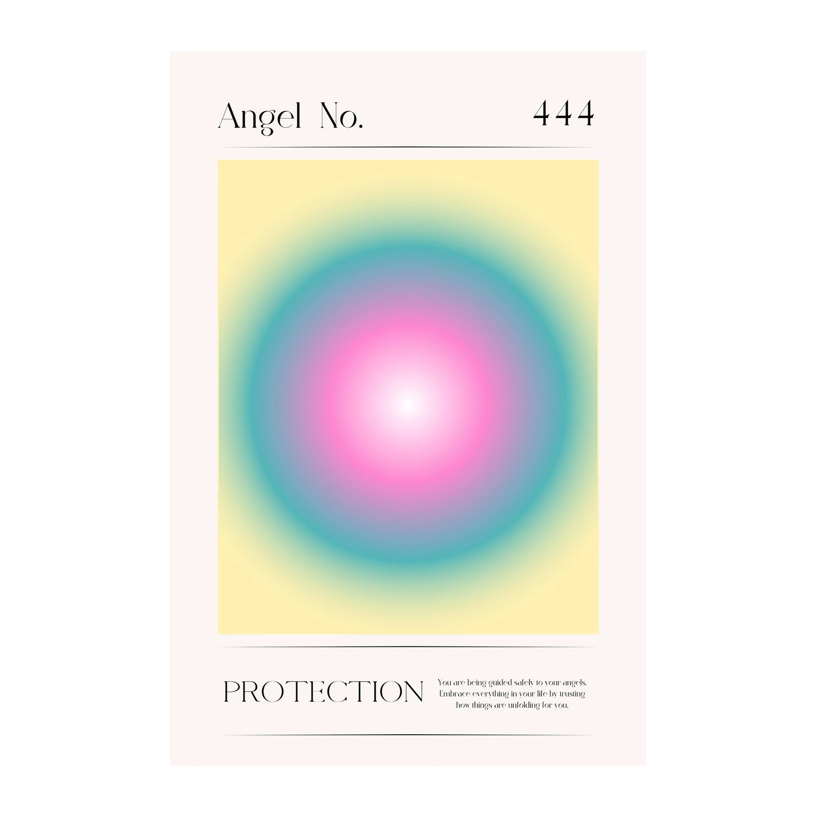 Angel 444 Aura Gradient Protection Wall Art