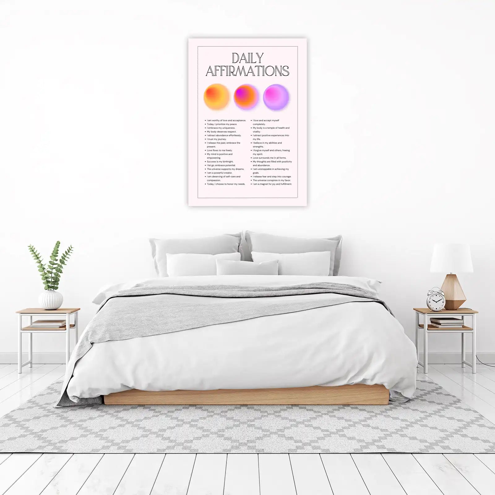 Aura Affirmations for Positive Vibes Wall Art