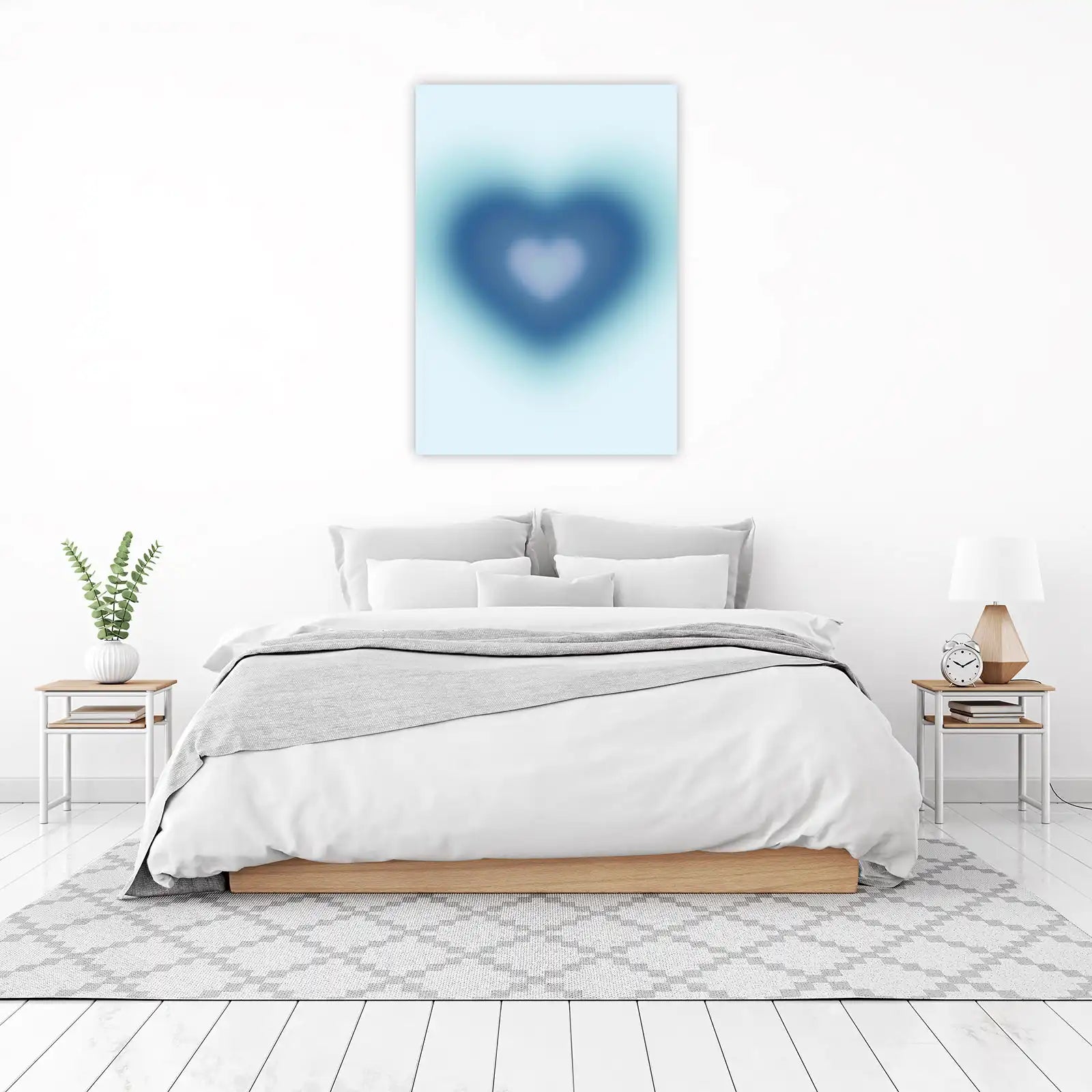 Blue Aura Heart Wall Art