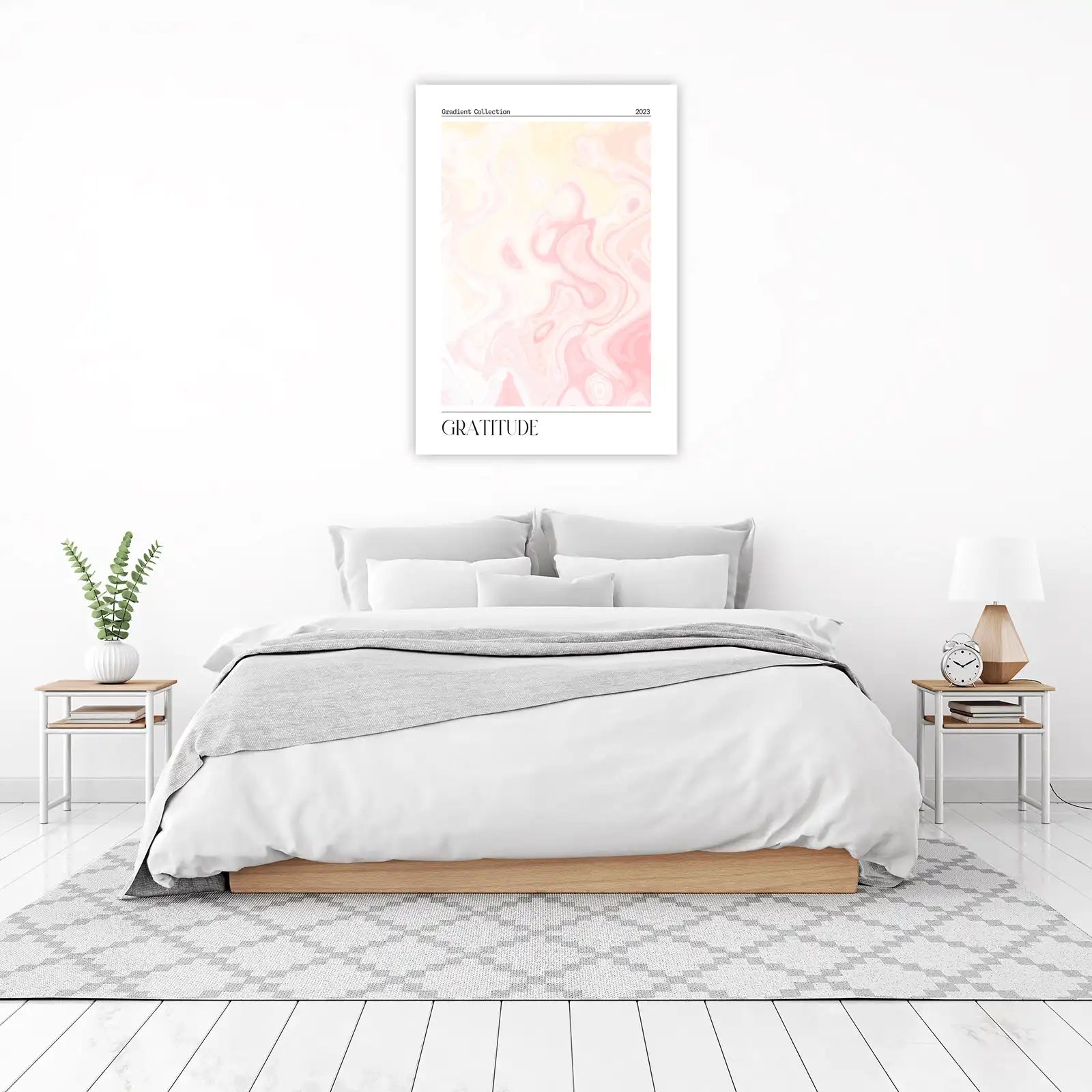 Soft Pink Swirl Gratitude Wall Art