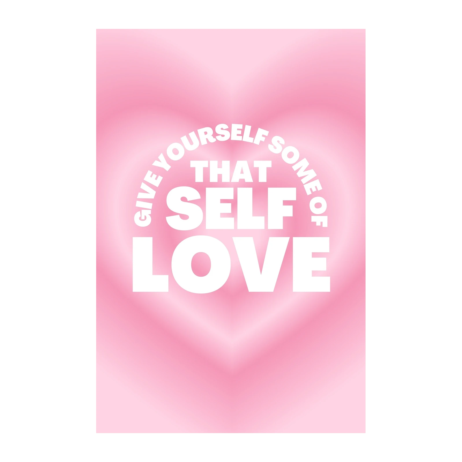 Self Love Heart Graphic Wall Art