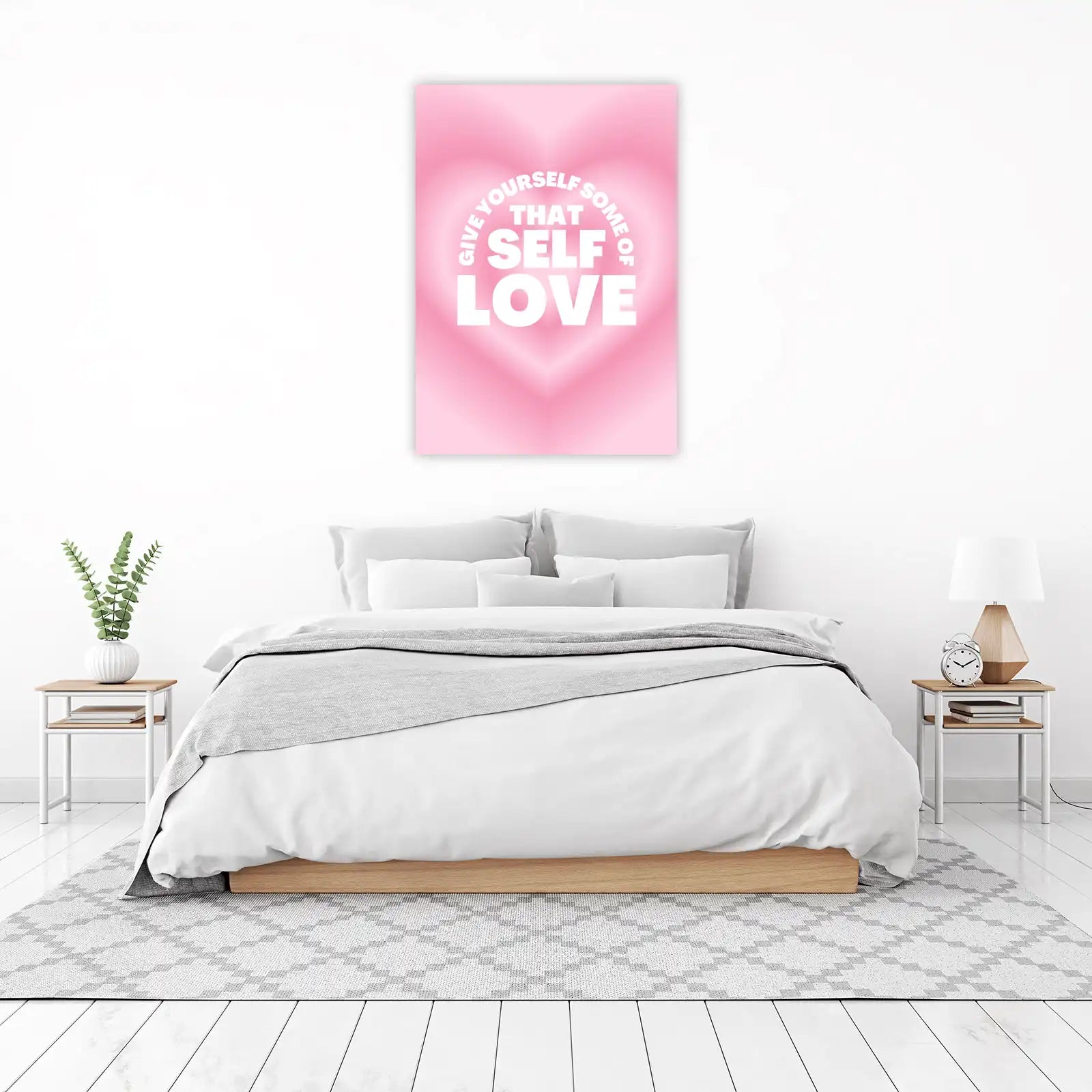 Self Love Heart Graphic Wall Art