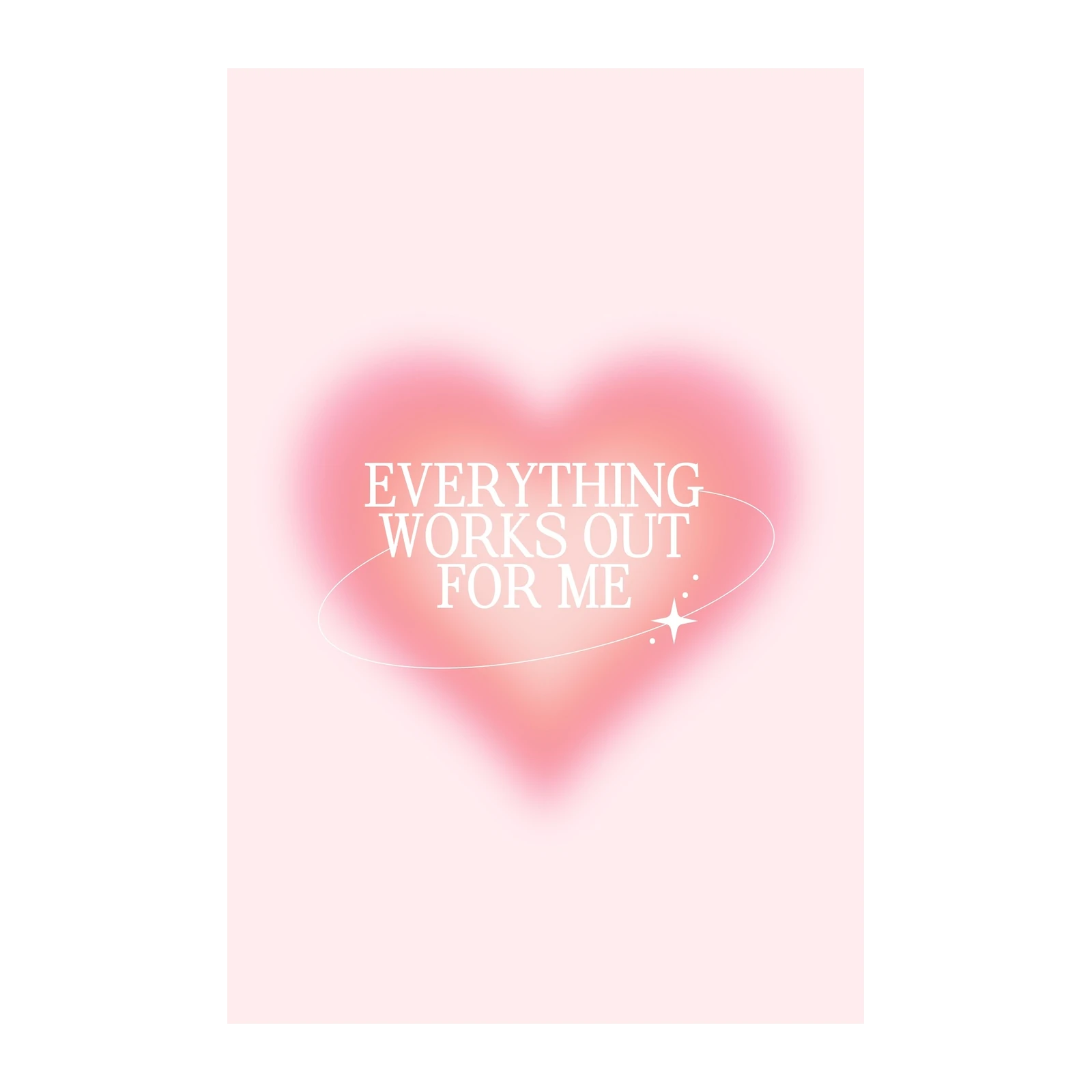 Positive Affirmation Heart Wall Art