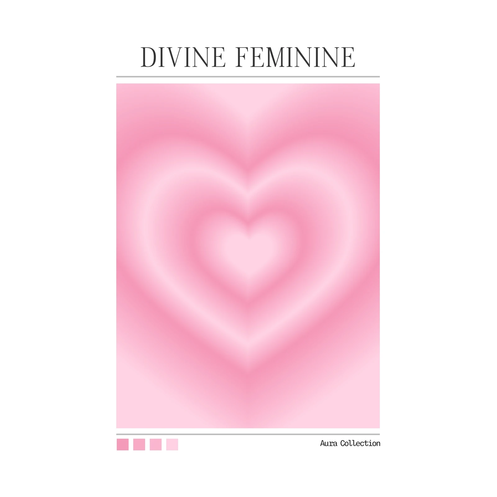 Divine Feminine Heart Aura Wall Art
