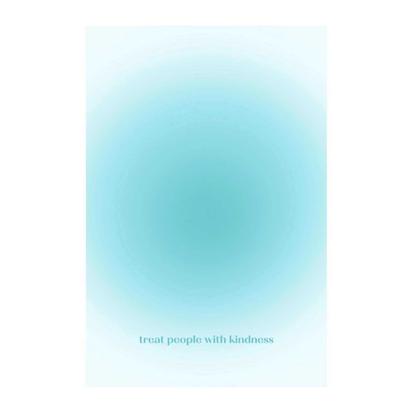 Blue Gradient "Treat People With Kindness" Wall Art