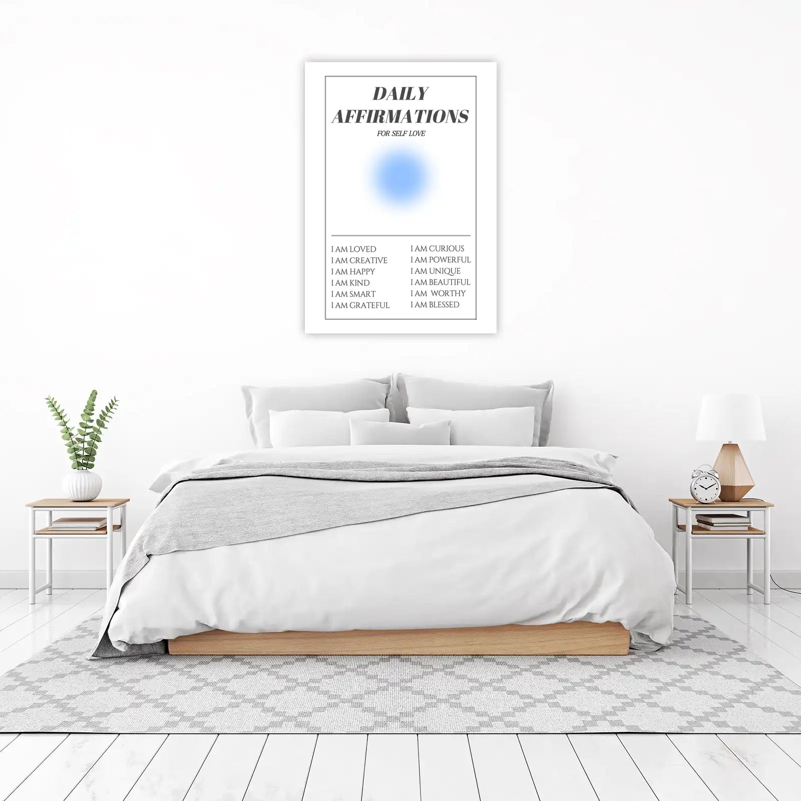Daily Affirmations for Self Love Aura Wall Art
