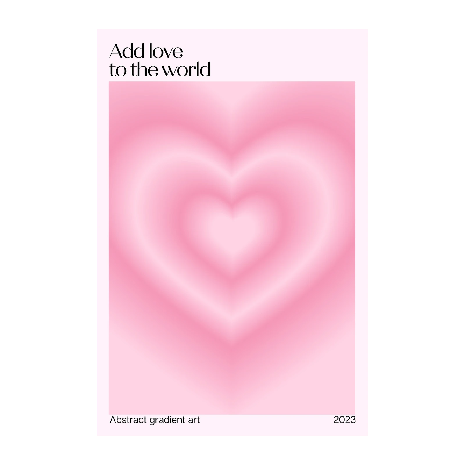 Blush Heart Gradient Aura Wall Art
