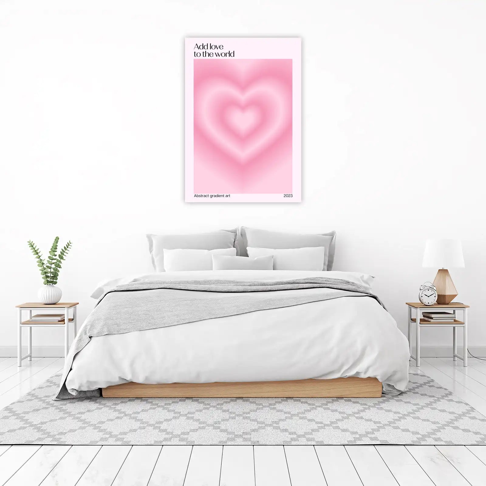 Blush Heart Gradient Aura Wall Art