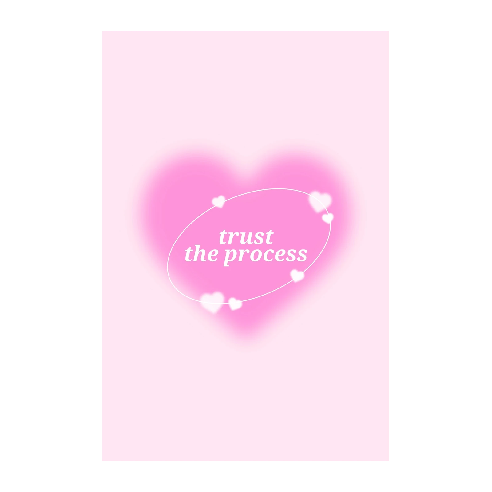 Trust the Process Aura Heart Wall Art