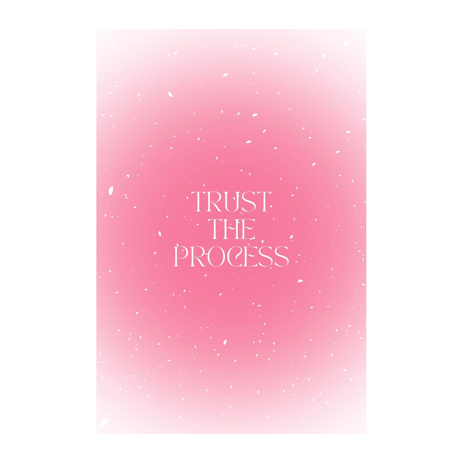 Trust the Process Motivational Quote Wall Art