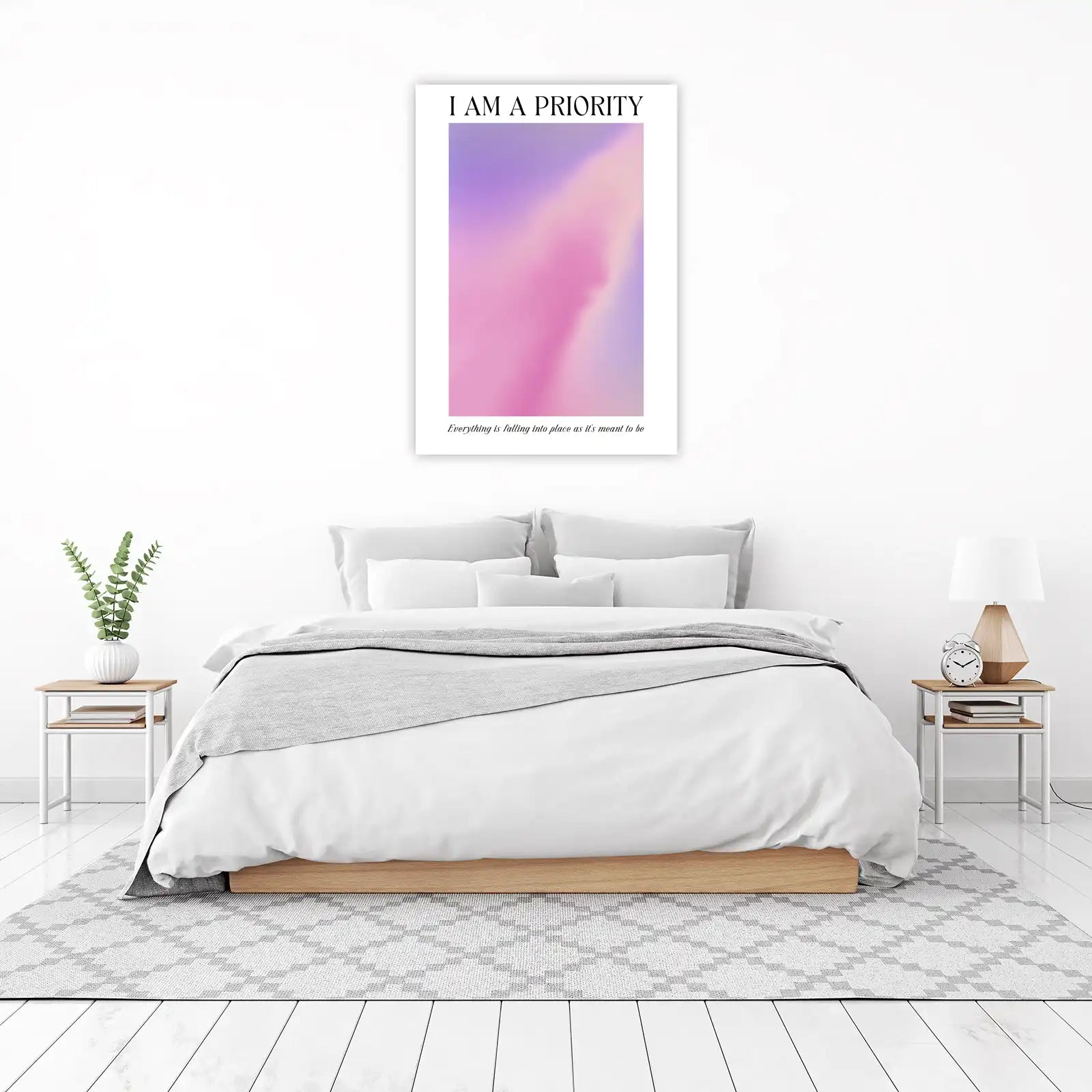 I Am A Priority Gradient Affirmation Wall Art