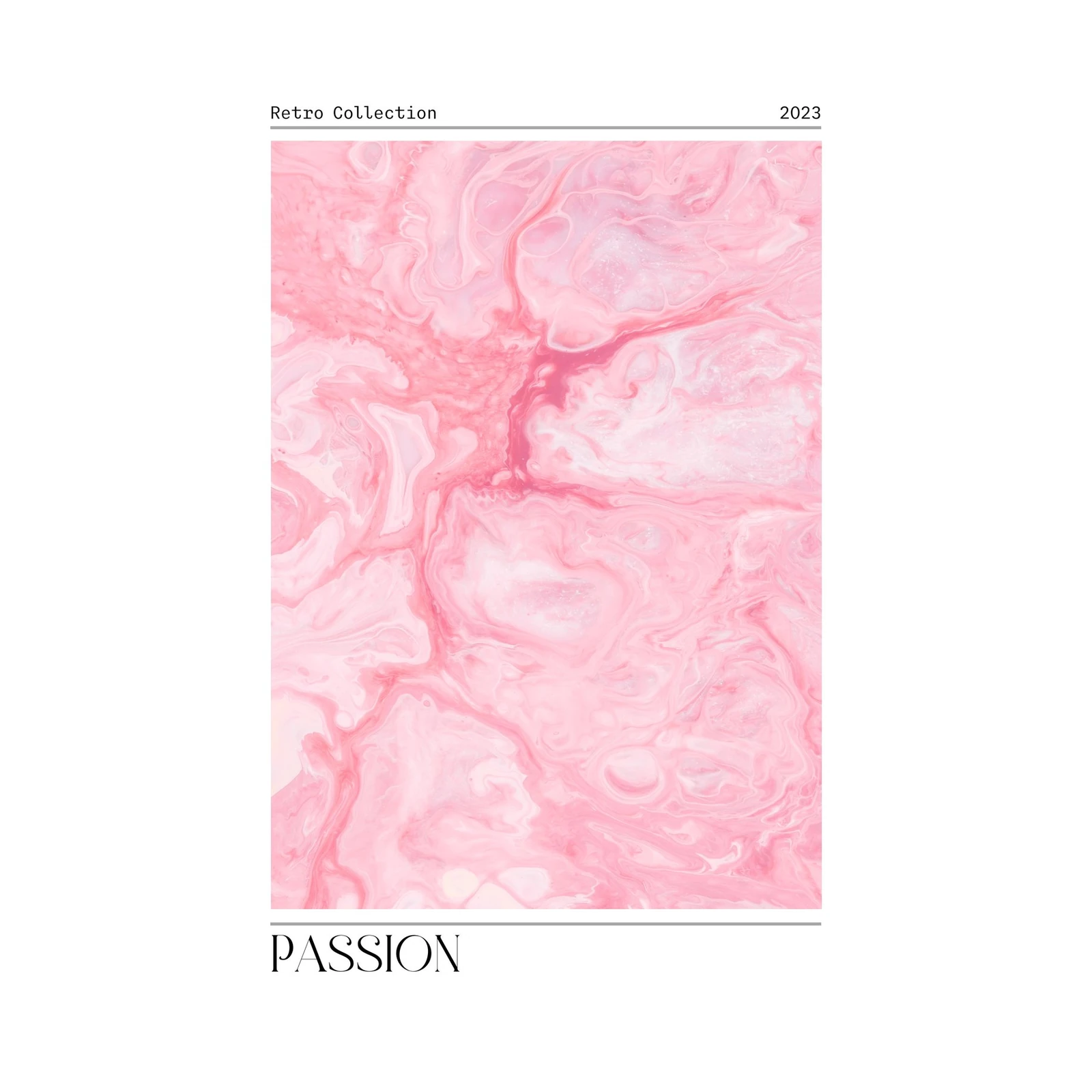 Passion Pink Swirl Abstract Wall Art